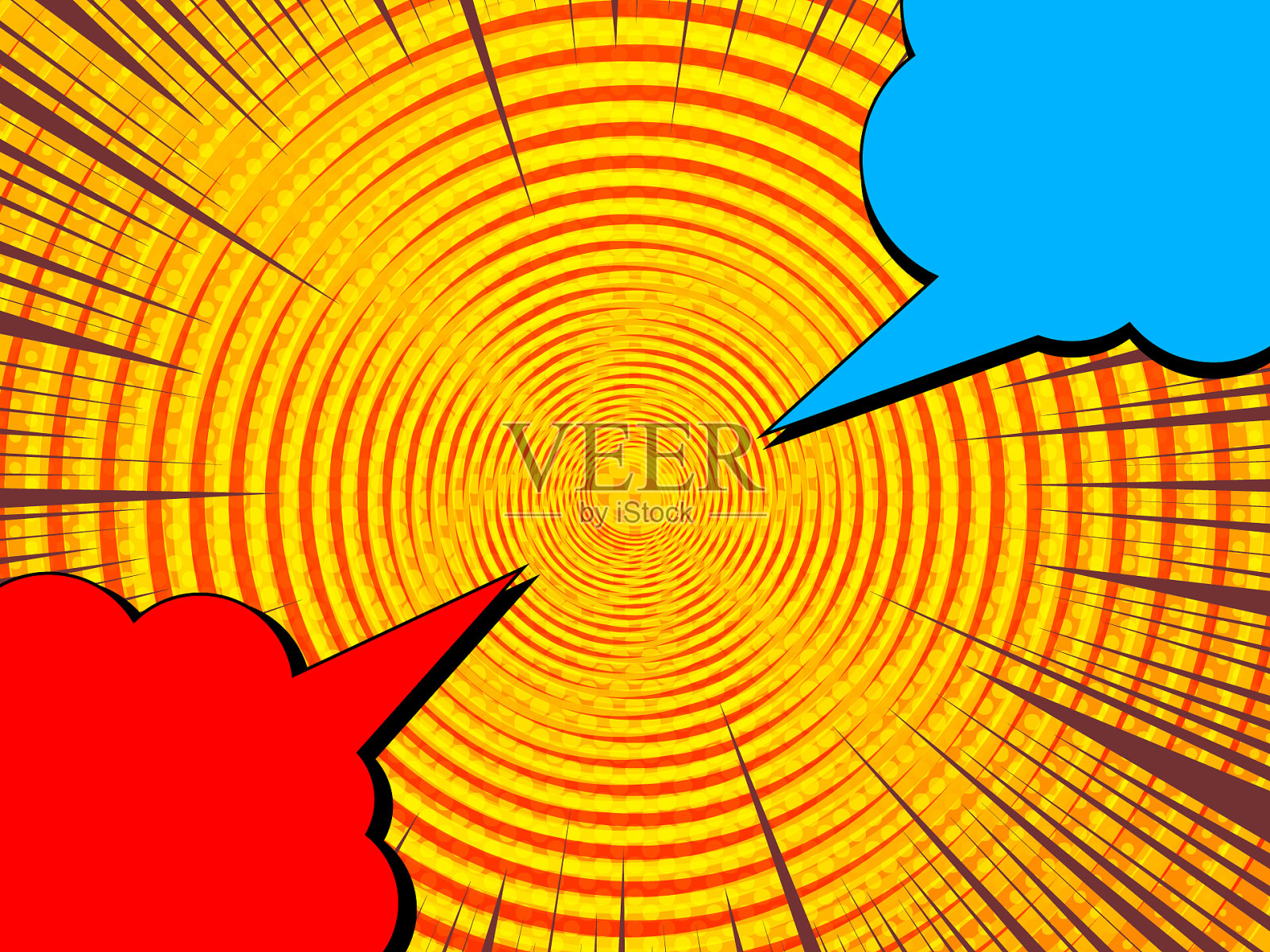 漫画竞争丰富多彩的概念插画图片素材