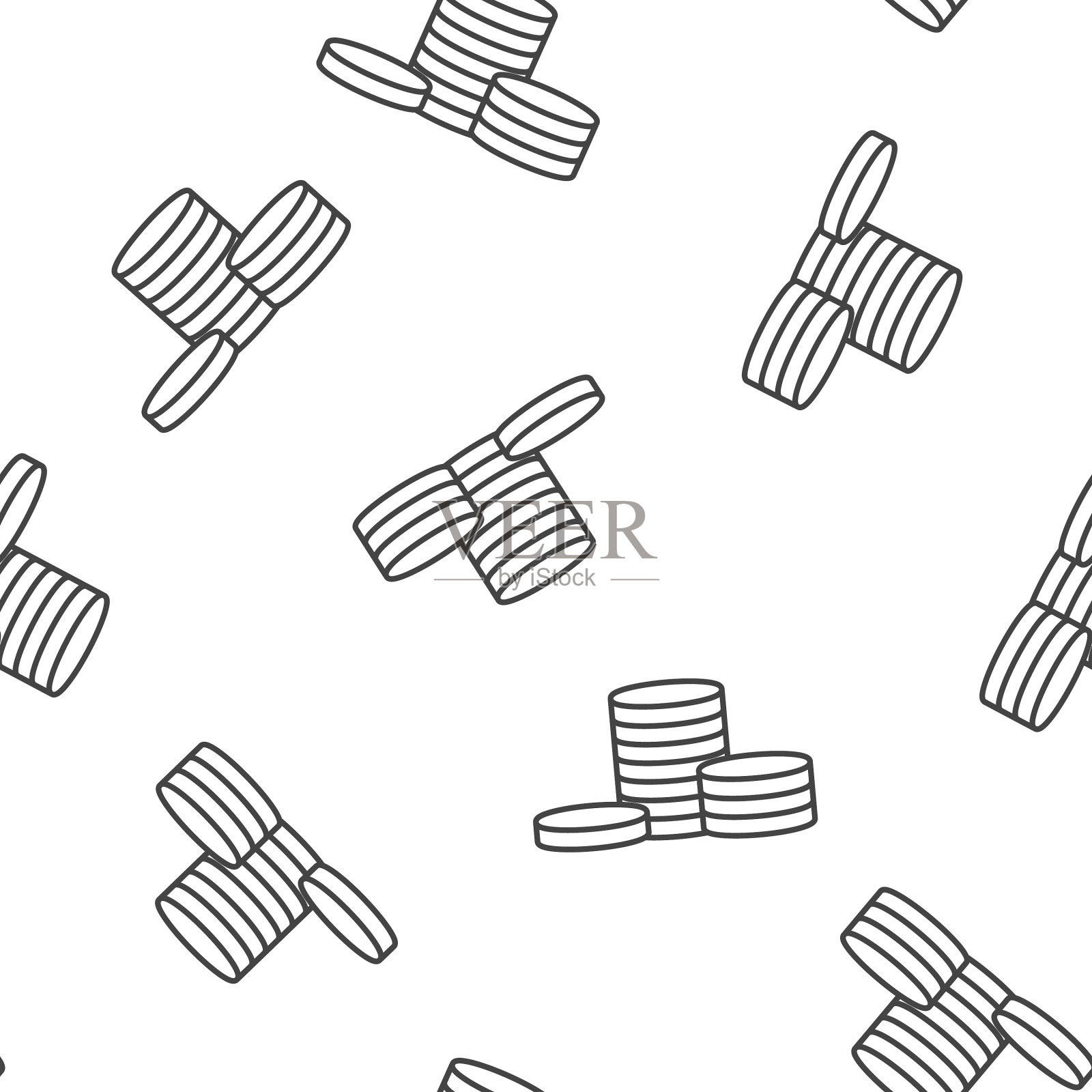 现金钞票图标平面形象钞票无缝图案插画图片素材