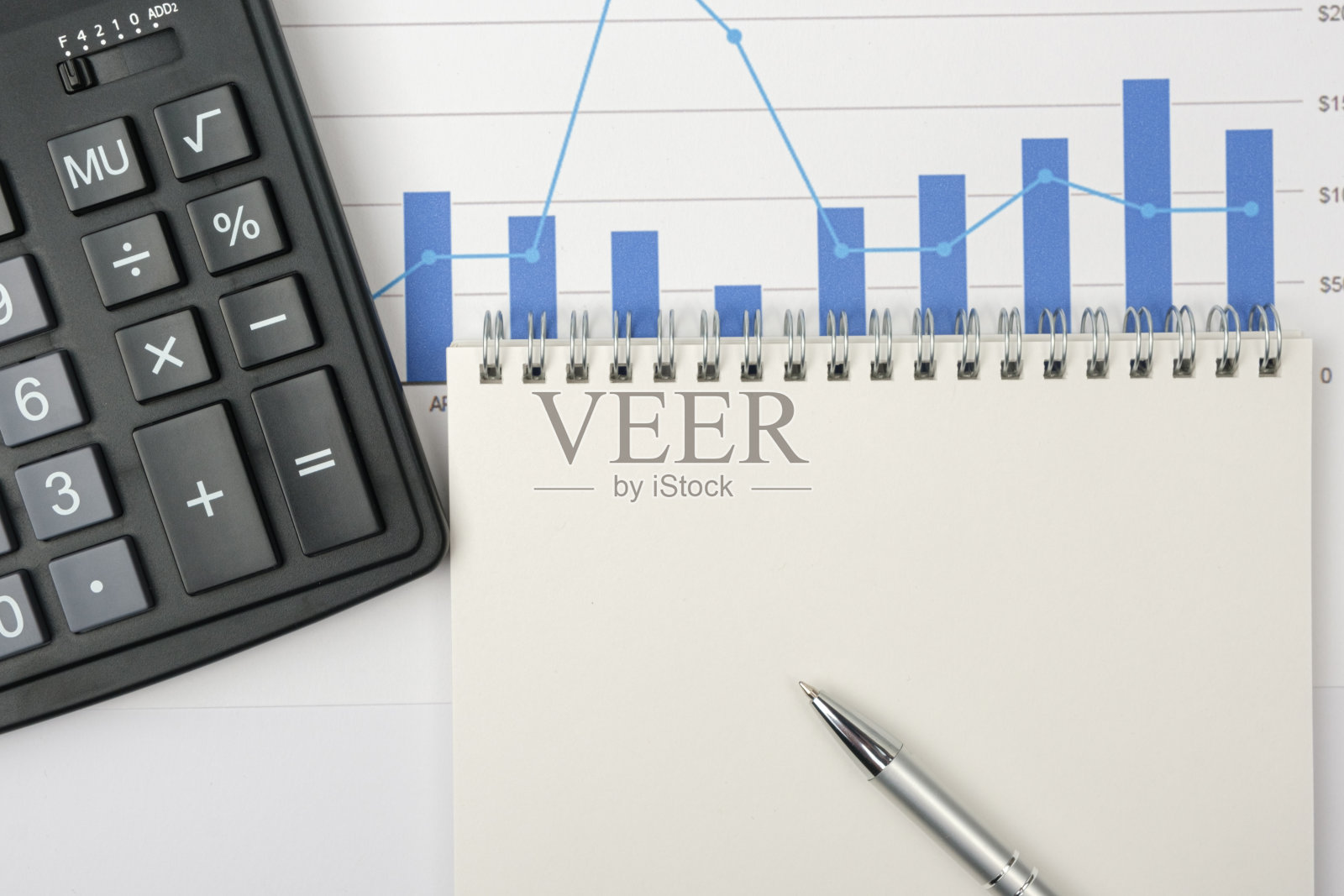 图表，业务表。商务人士的工作场所。照片摄影图片