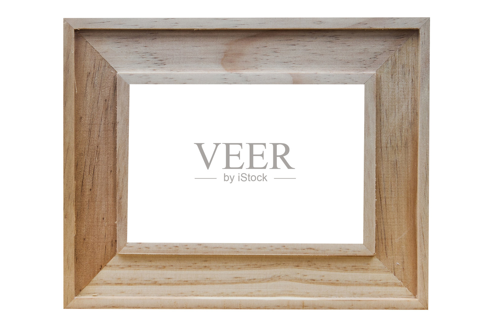 棕色木制相框孤立在白色背景上照片摄影图片