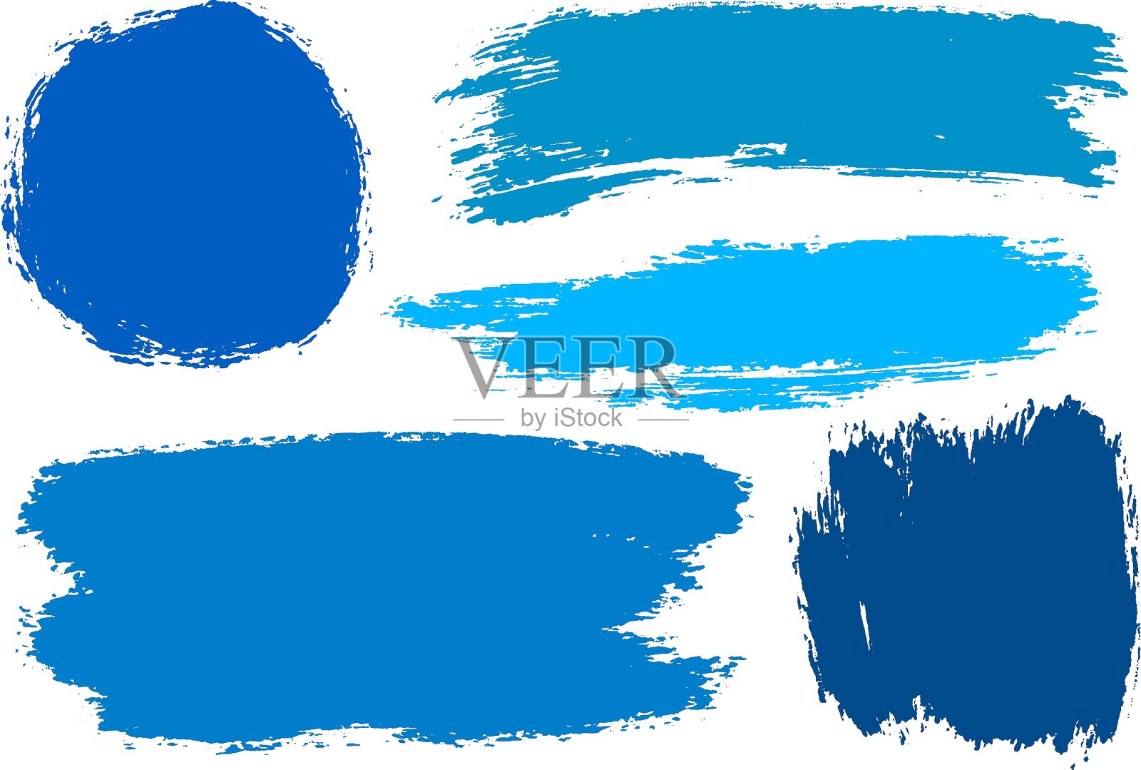 矢量集手绘画笔笔触插画图片素材