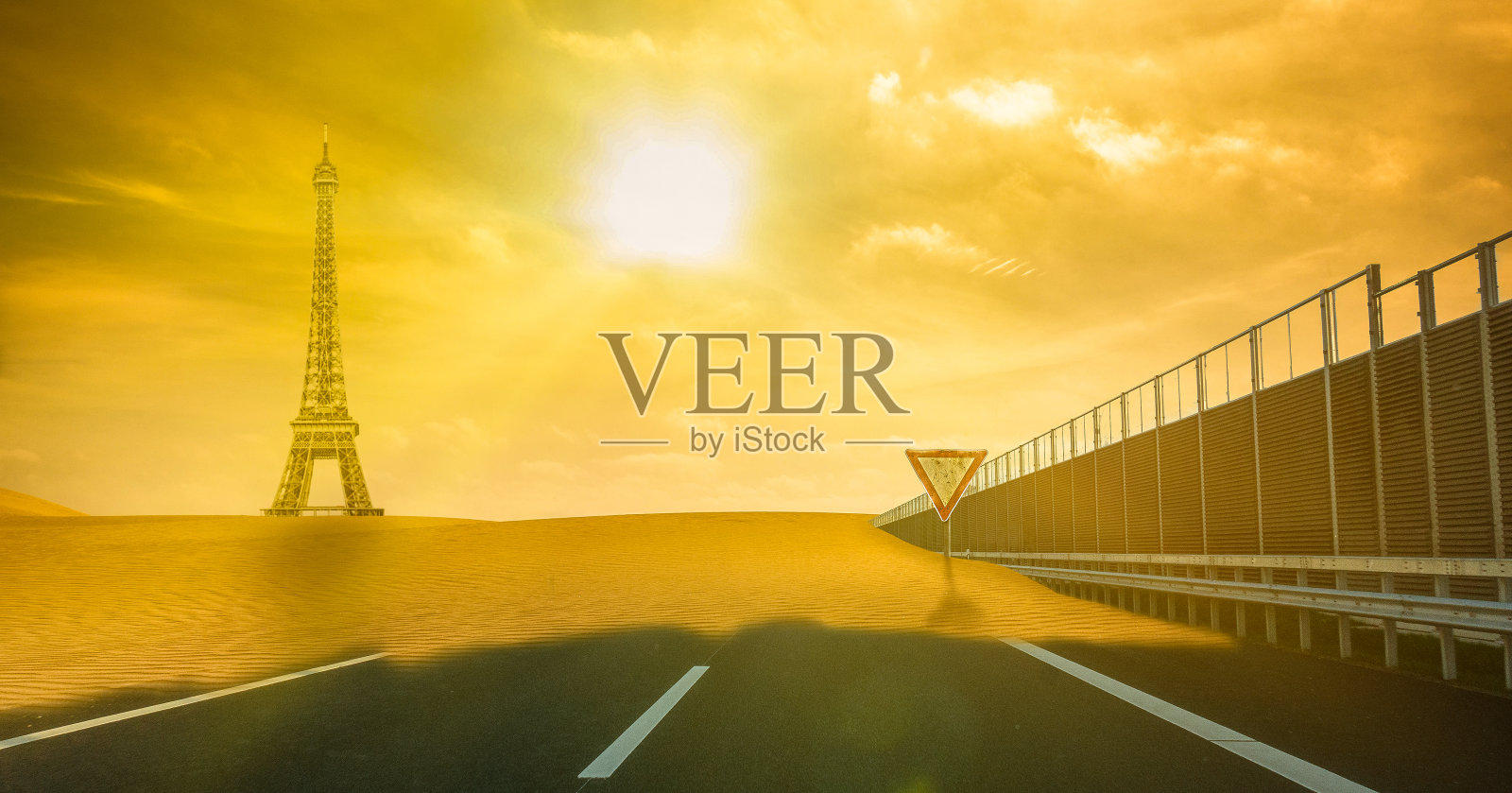 由于气候变化，城市的街道不适合居住照片摄影图片