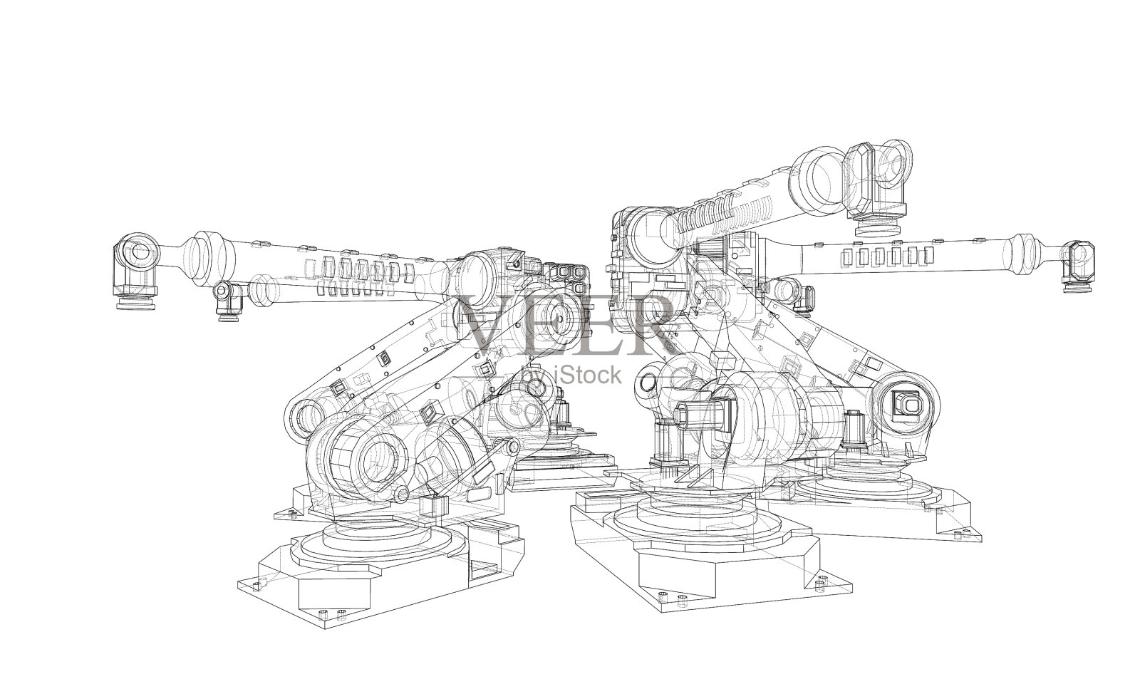 一个工业机器人操纵器设计元素图片