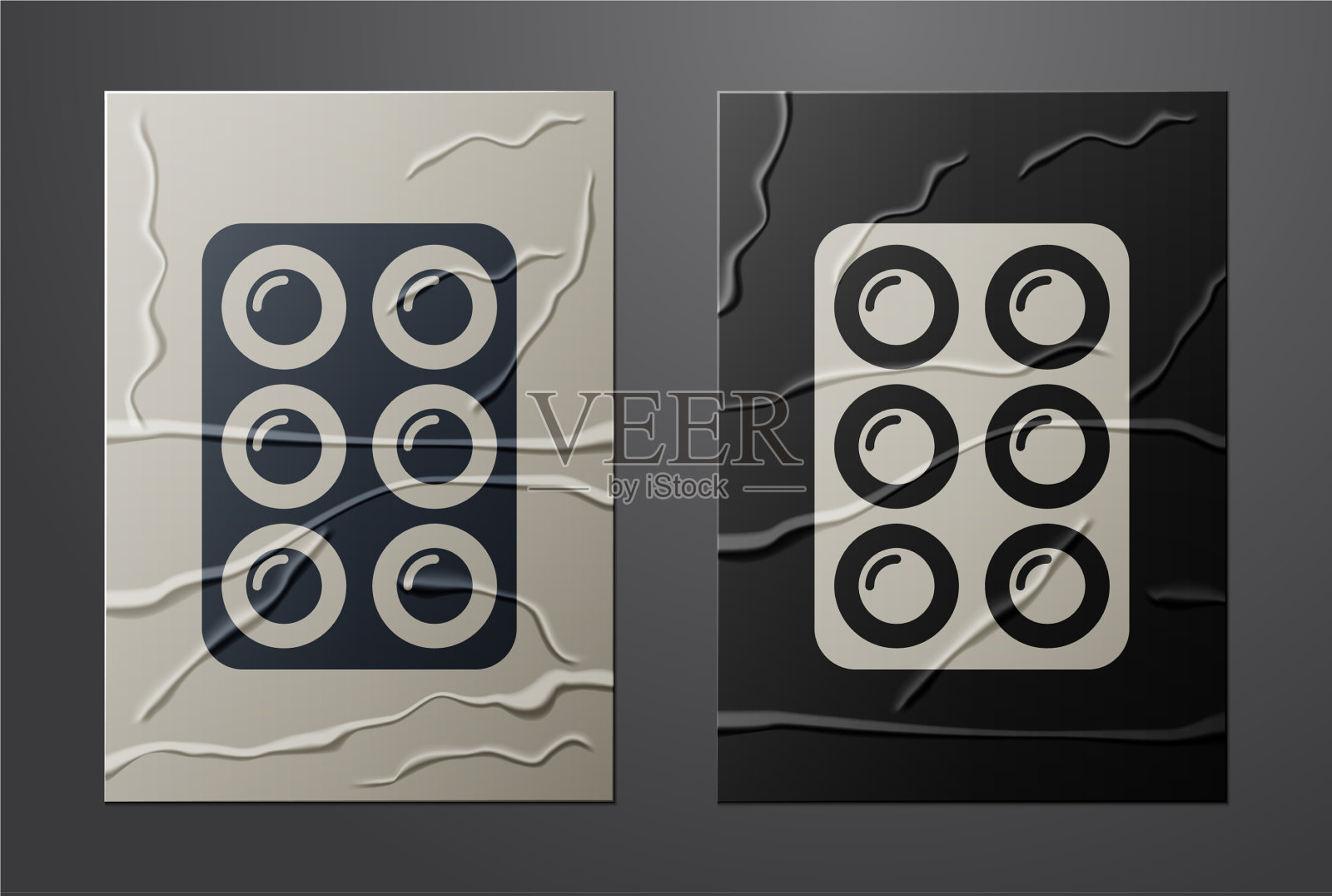 白色水彩颜料在方框图标隔离上插画图片素材