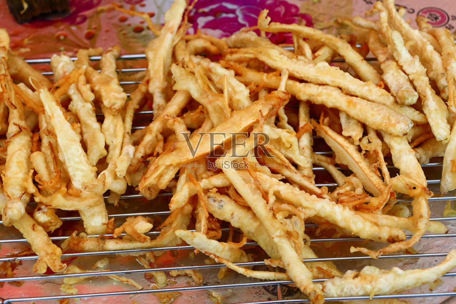 炸风铃花，天妇罗，天妇罗，特产，照片摄影图片