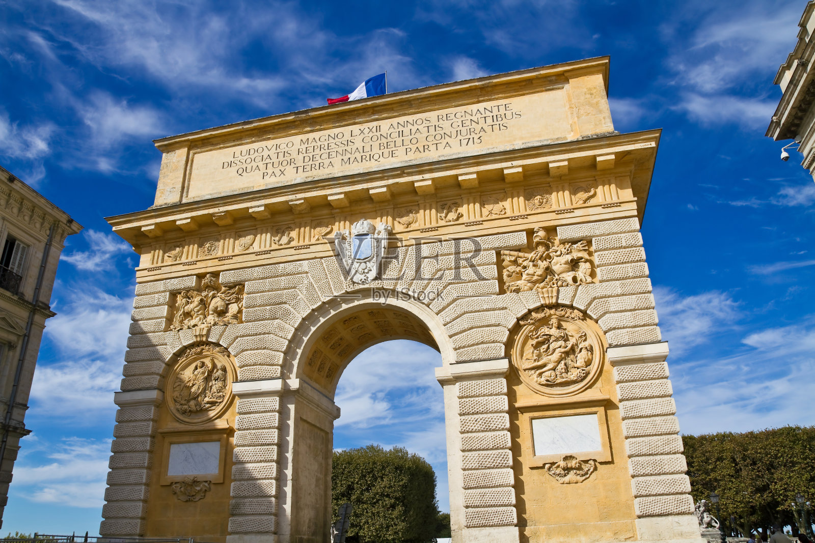 蒙彼利埃的凯旋门照片摄影图片