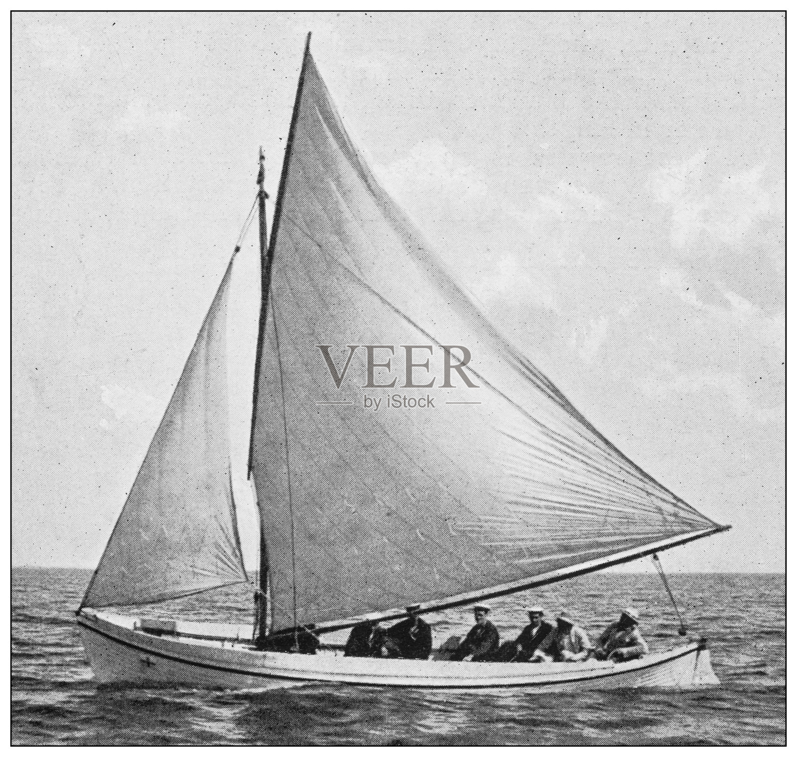 英国海军和陆军的古董照片:帆船比赛照片摄影图片