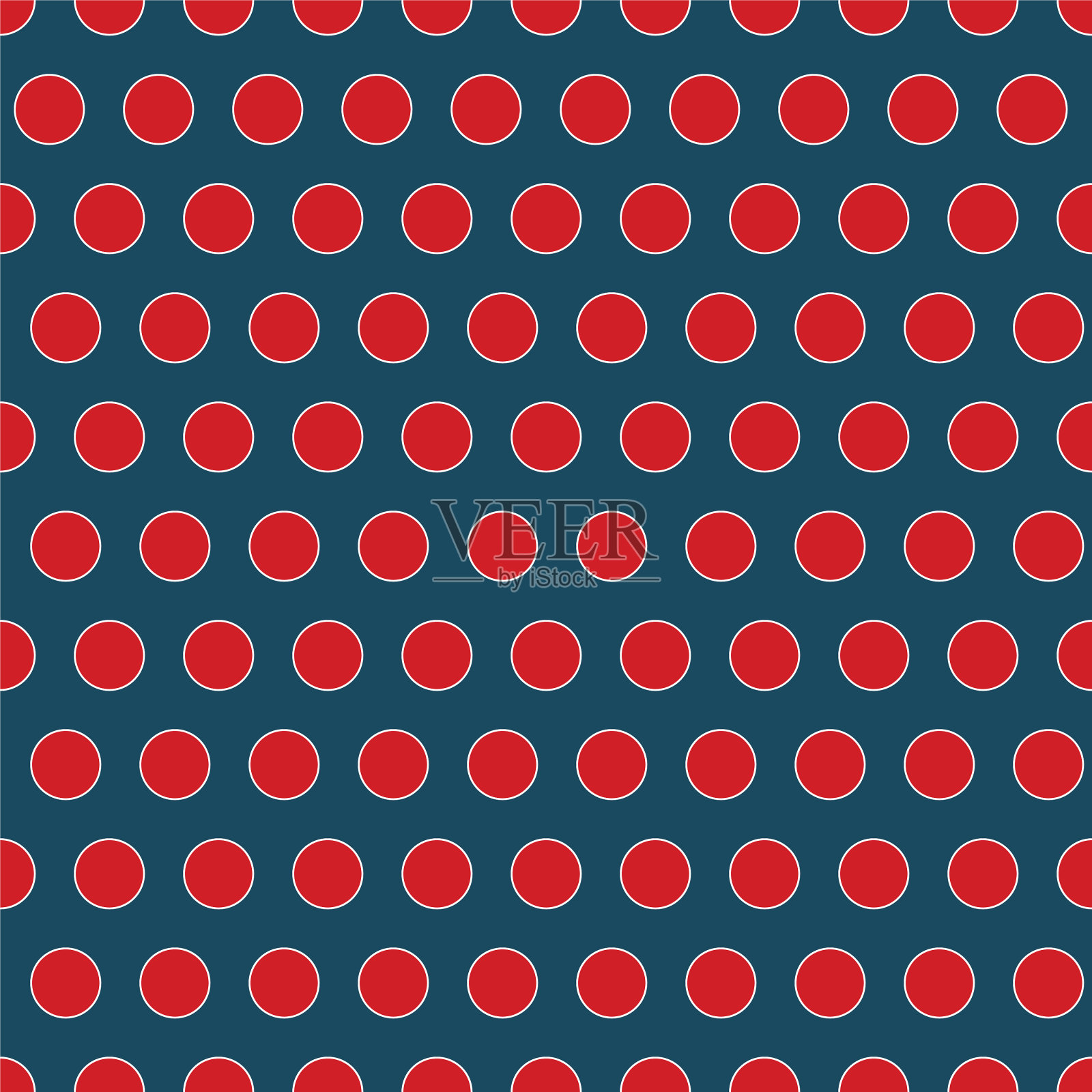 无缝红点上的蓝色背景图案印刷插画图片素材