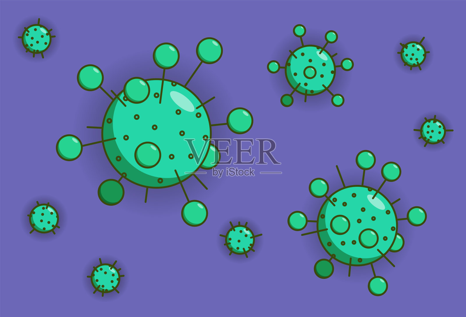 病毒。矢量图插画图片素材