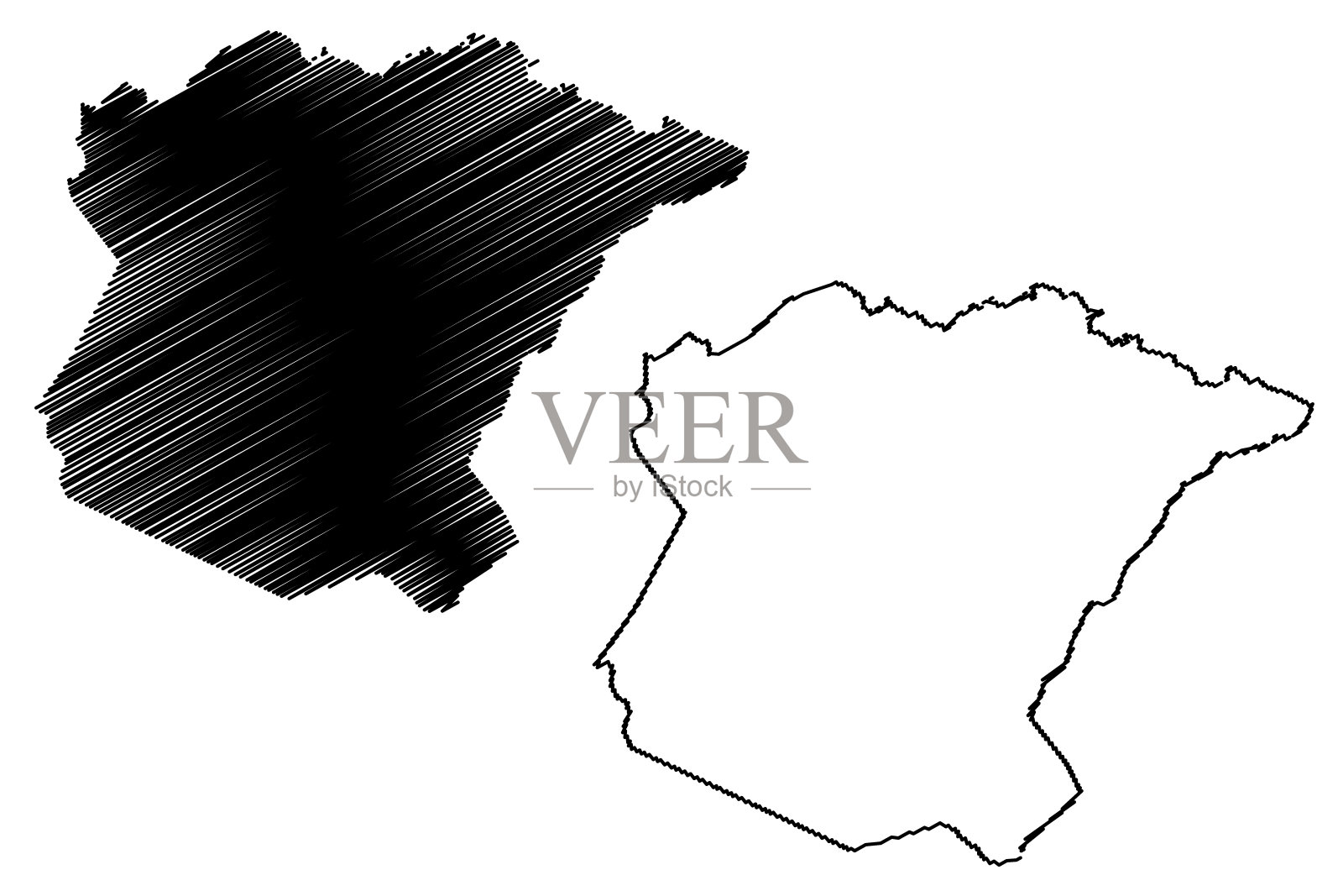 佐治亚州奥格尔索普县的地图插画图片素材