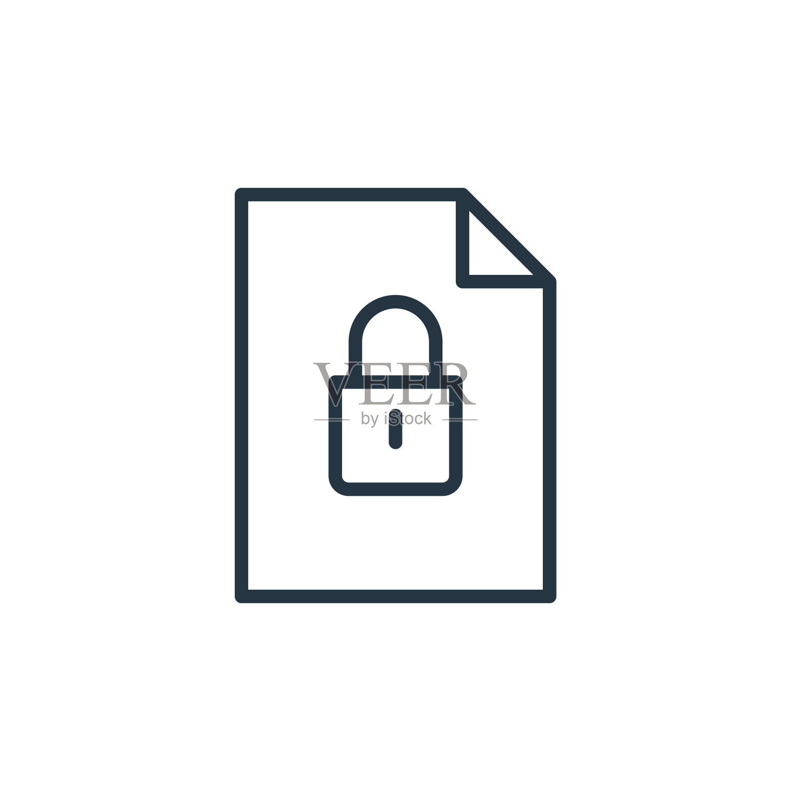 锁矢量图标。锁可编辑的中风。锁定线性符号，用于web和移动应用程序，标志，印刷媒体。细线说明。矢量孤立轮廓绘制。插画图片素材