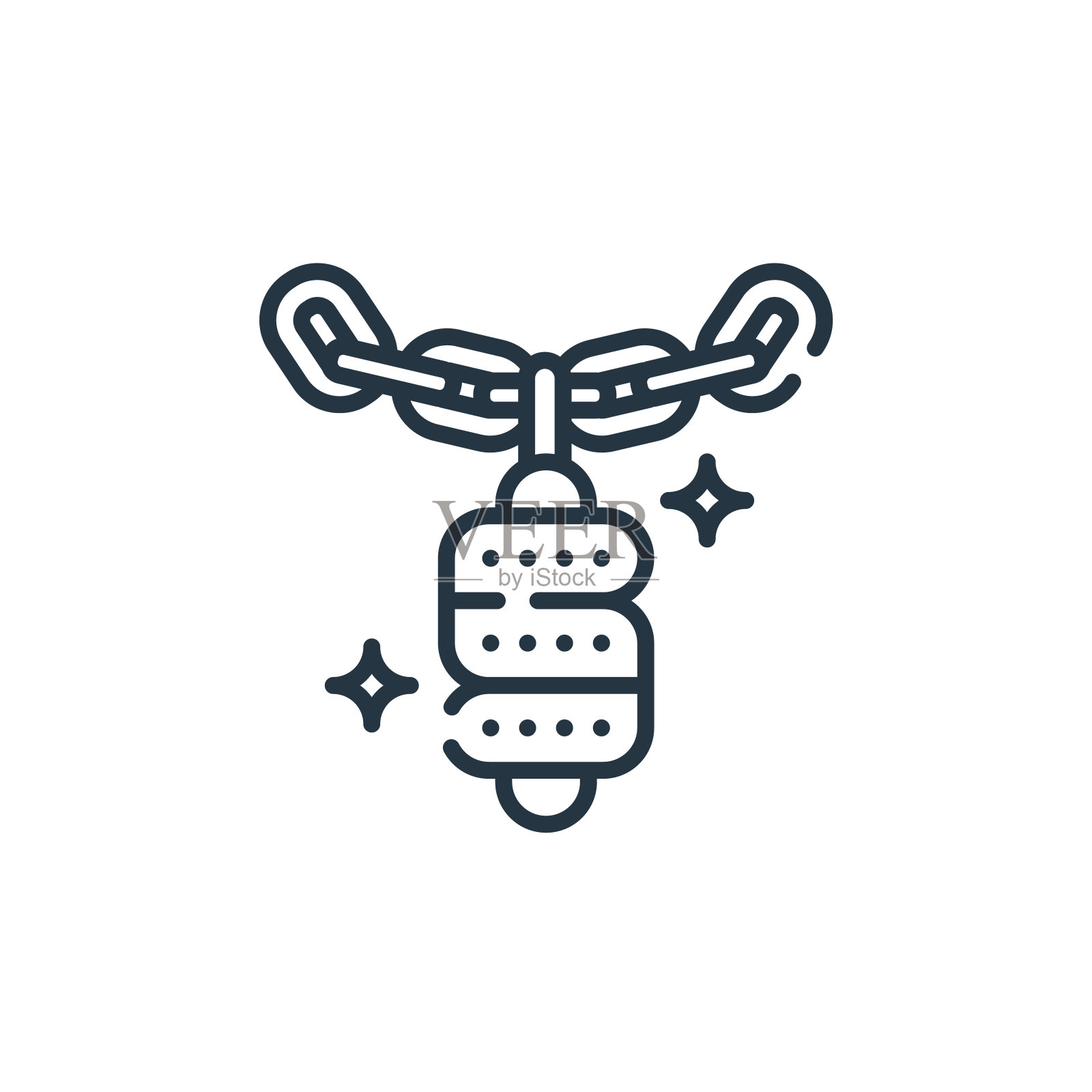 项链矢量图标。项链可编辑的中风。项链线性符号，用于网络和移动应用程序，标志，印刷媒体。细线说明。矢量孤立轮廓绘制。插画图片素材