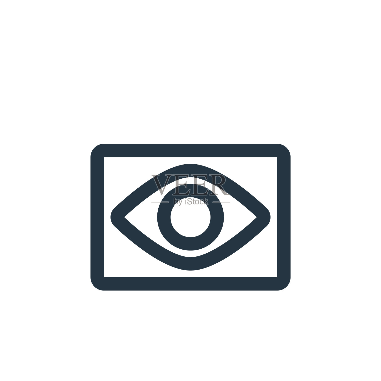 眼睛矢量图标。眼睛可编辑的中风。眼线形符号，用于web和移动应用程序，标志，印刷媒体。细线说明。矢量孤立轮廓绘制。图标素材