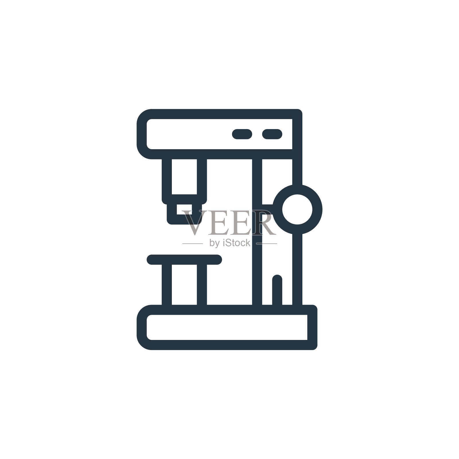 显微镜矢量图标。显微镜可编辑的中风。显微镜线性符号，用于web和移动应用程序，标志，印刷媒体。细线说明。矢量孤立轮廓绘制。图标素材