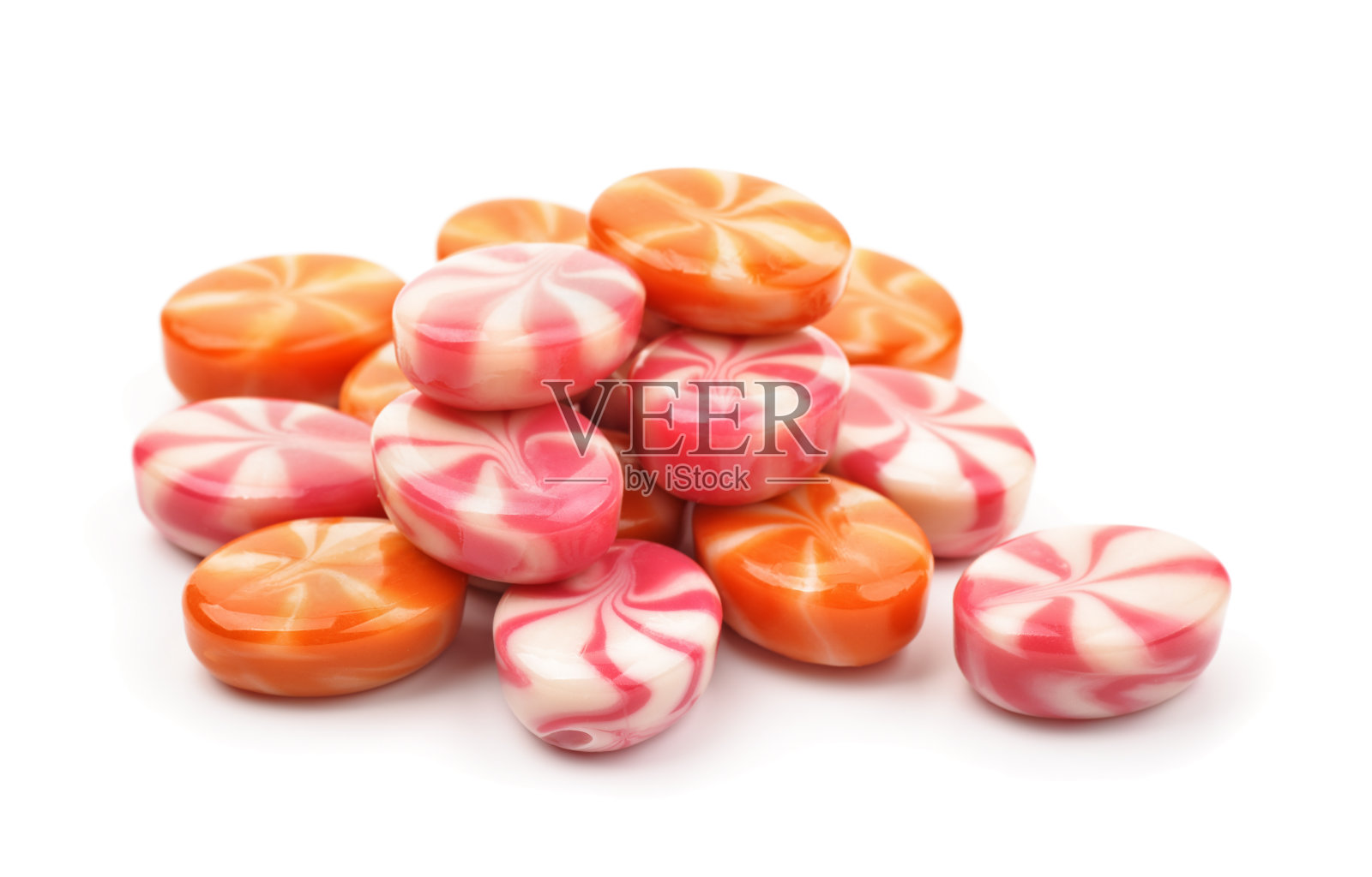 一堆条纹水果糖照片摄影图片