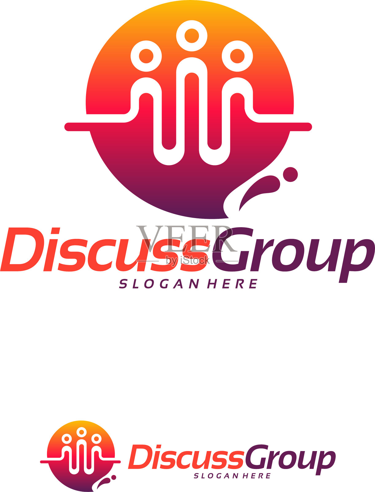 讨论组标识模板咨询论坛标识插画图片素材