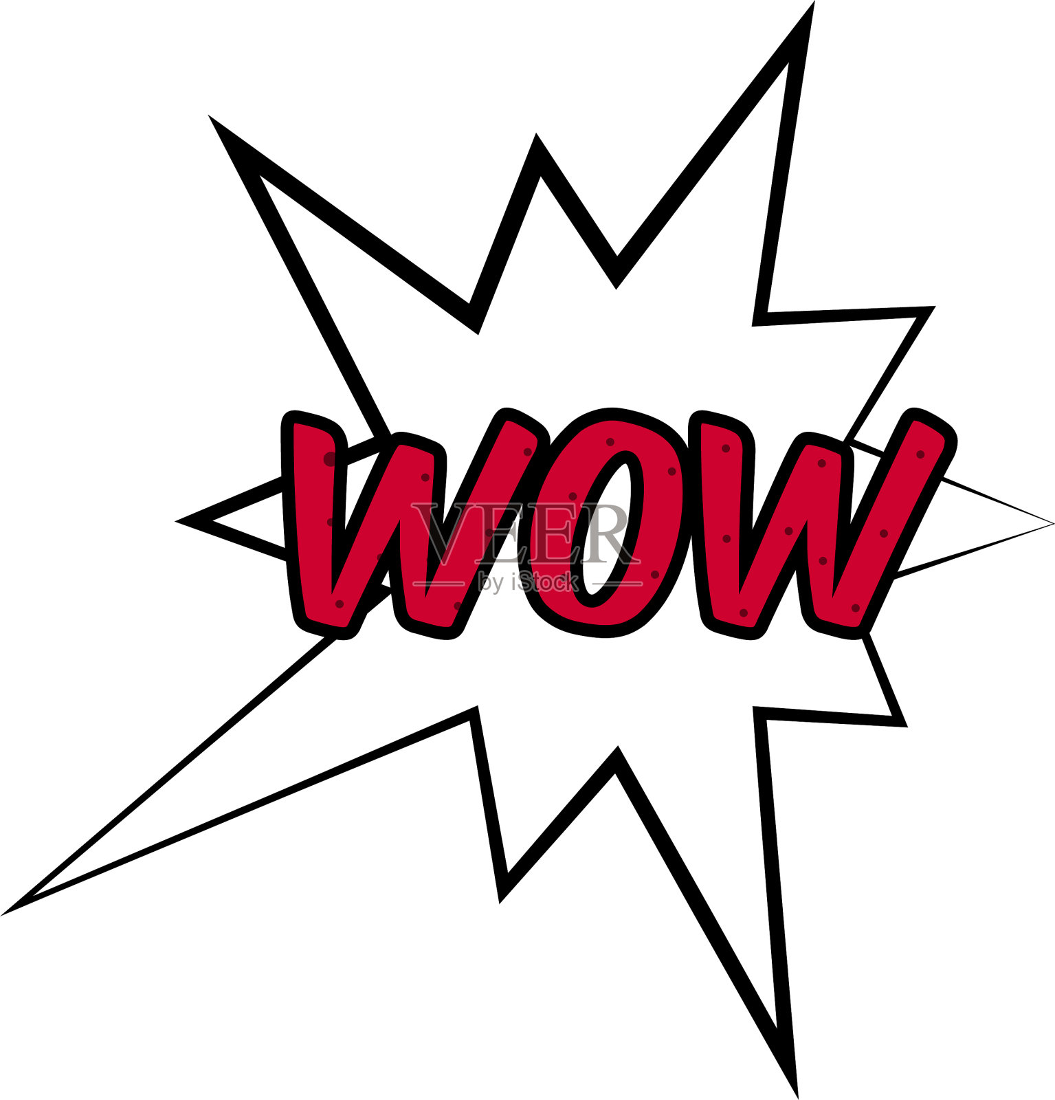 哇，漫画泡泡表情设计元素图片