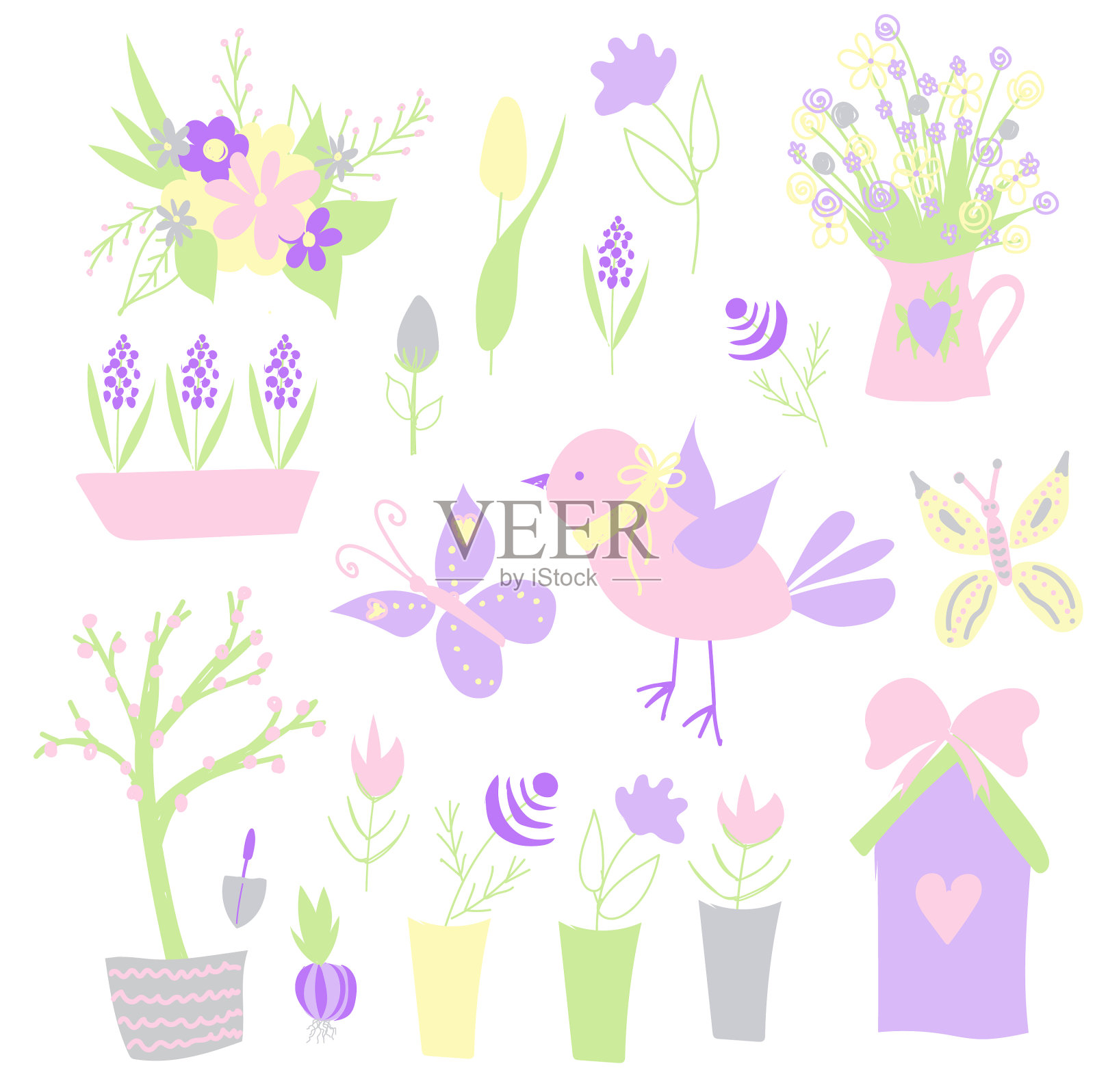 复活节春贴为复活节喜庆元素插画图片素材