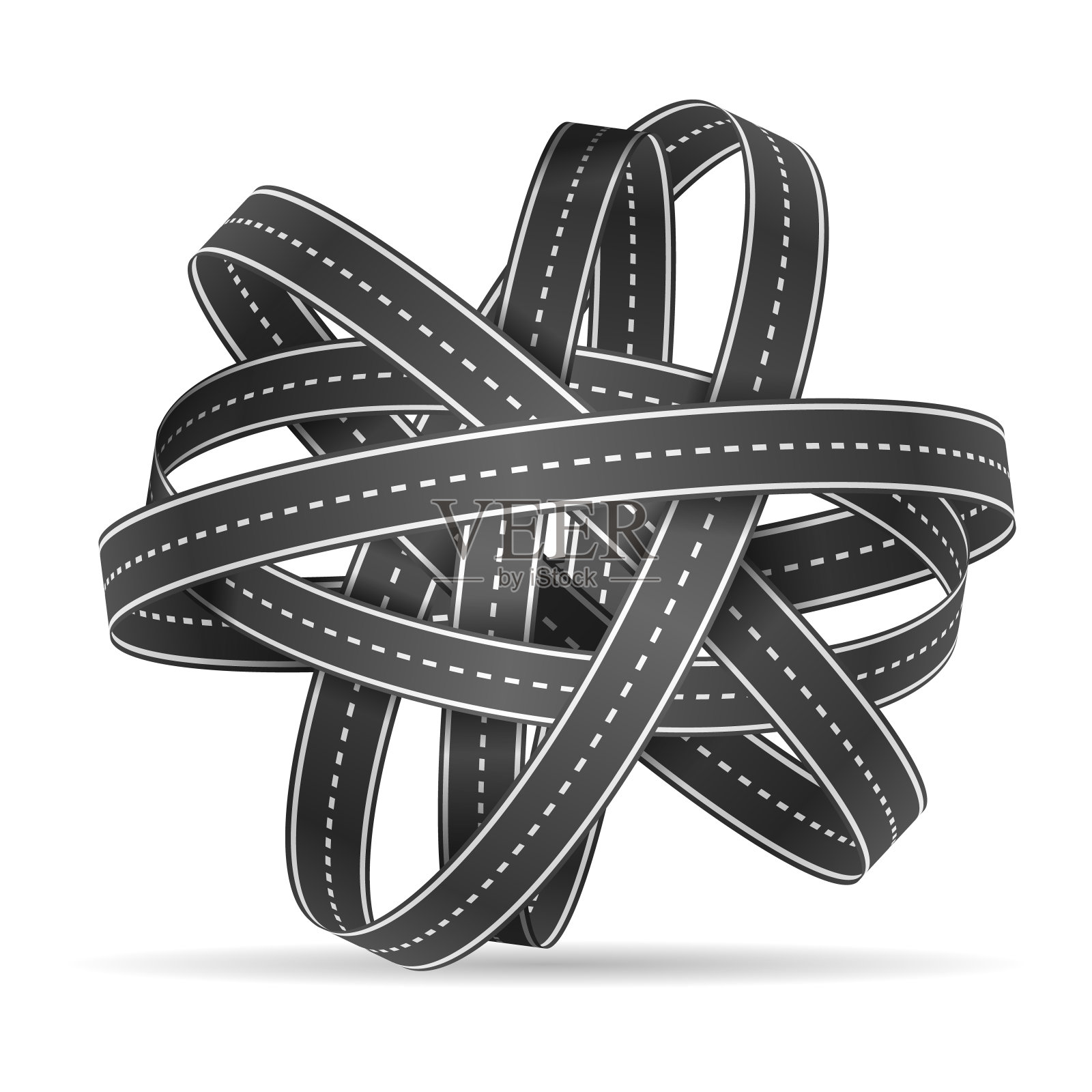 路带插画图片素材