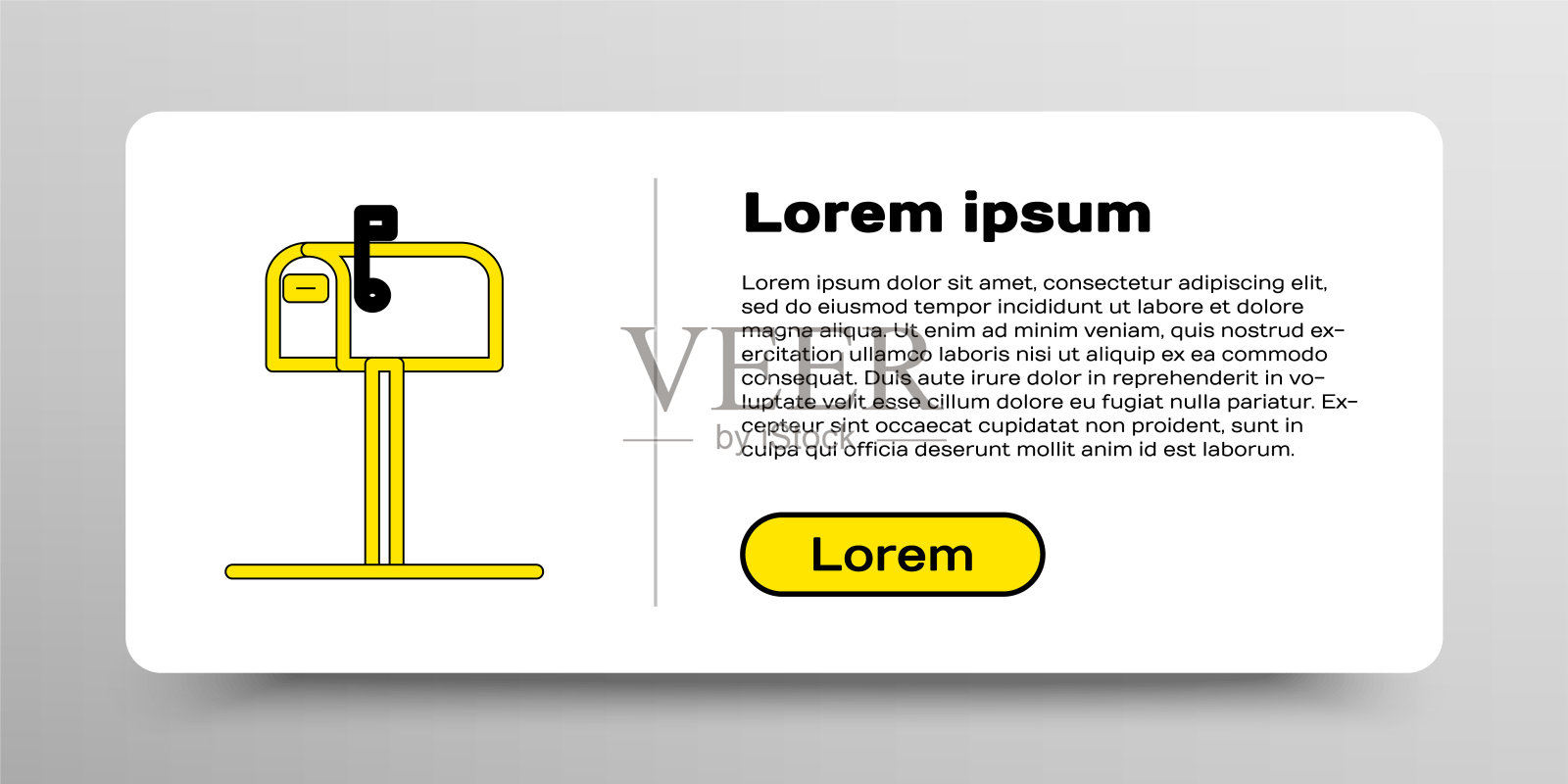 在白色背景上打开孤立的邮箱图标。邮箱图标。邮箱挂旗杆。色彩斑斓的轮廓的概念。向量插画图片素材
