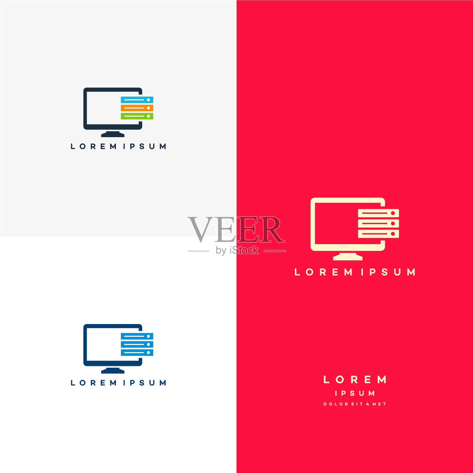 网上支付logo模板电脑币logo插画图片素材