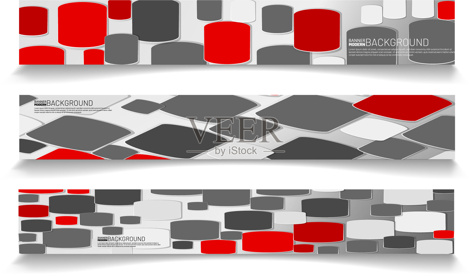 收集长方形横幅摘要插画图片素材