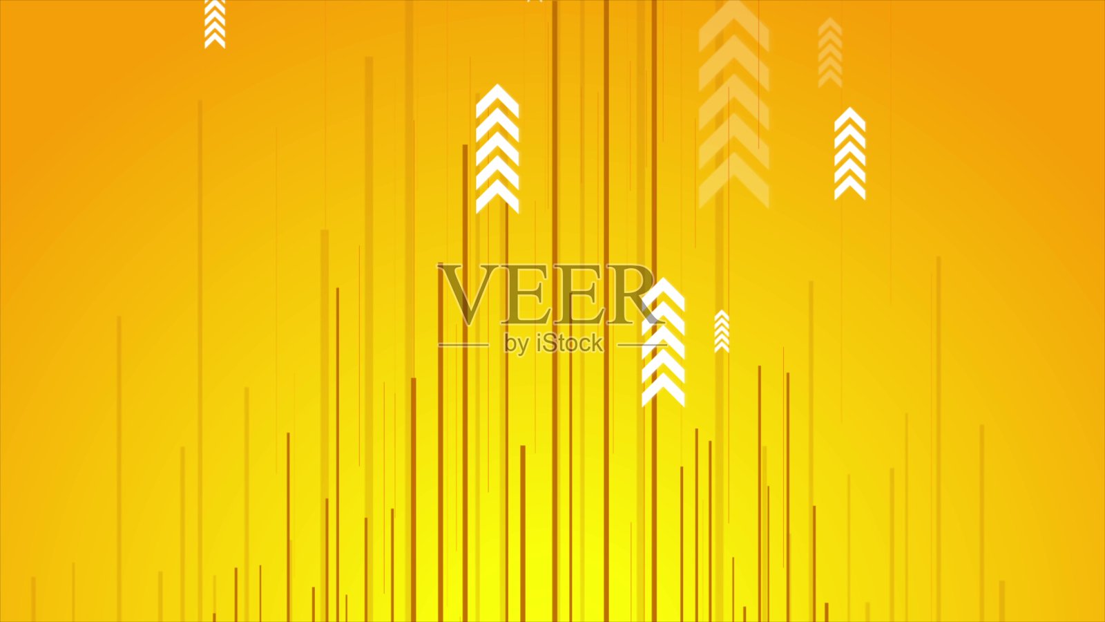 抽象亮橙色技术背景与箭头插画图片素材