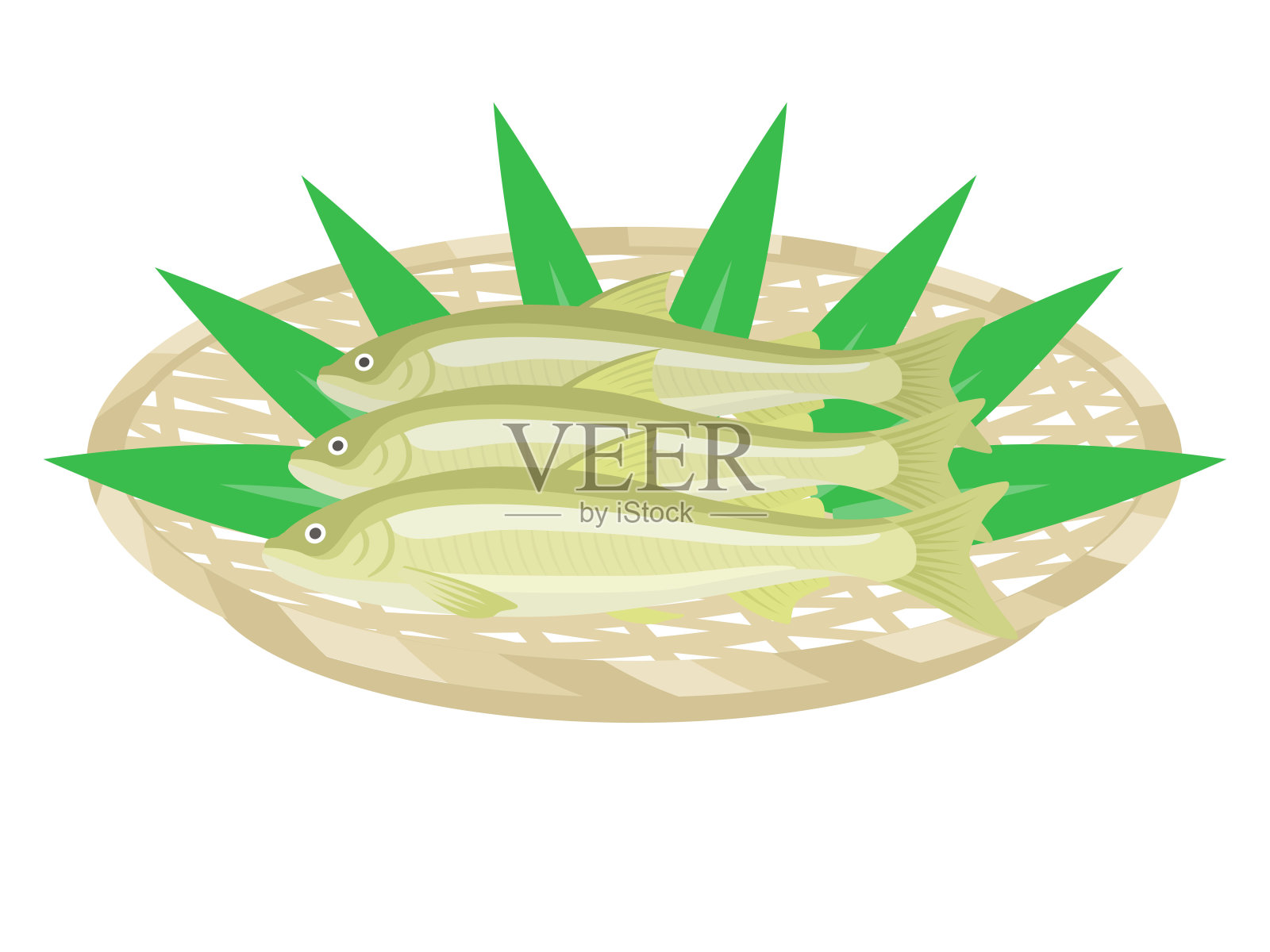 甜鱼插画图片素材