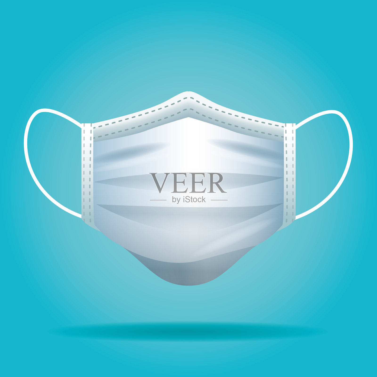 白色医用口罩呼吸保护呼吸插画图片素材