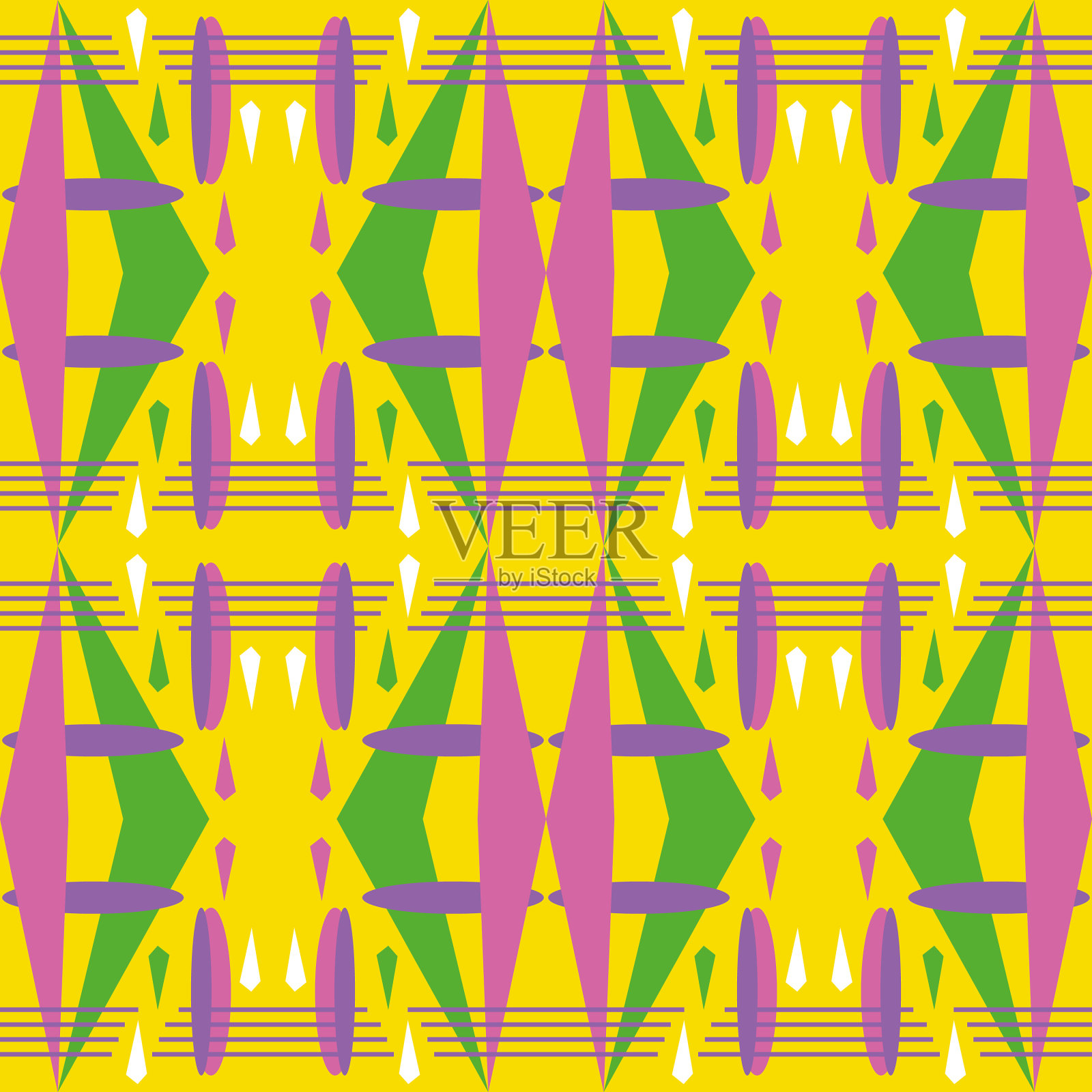 抽象无缝彩色几何图案插画图片素材