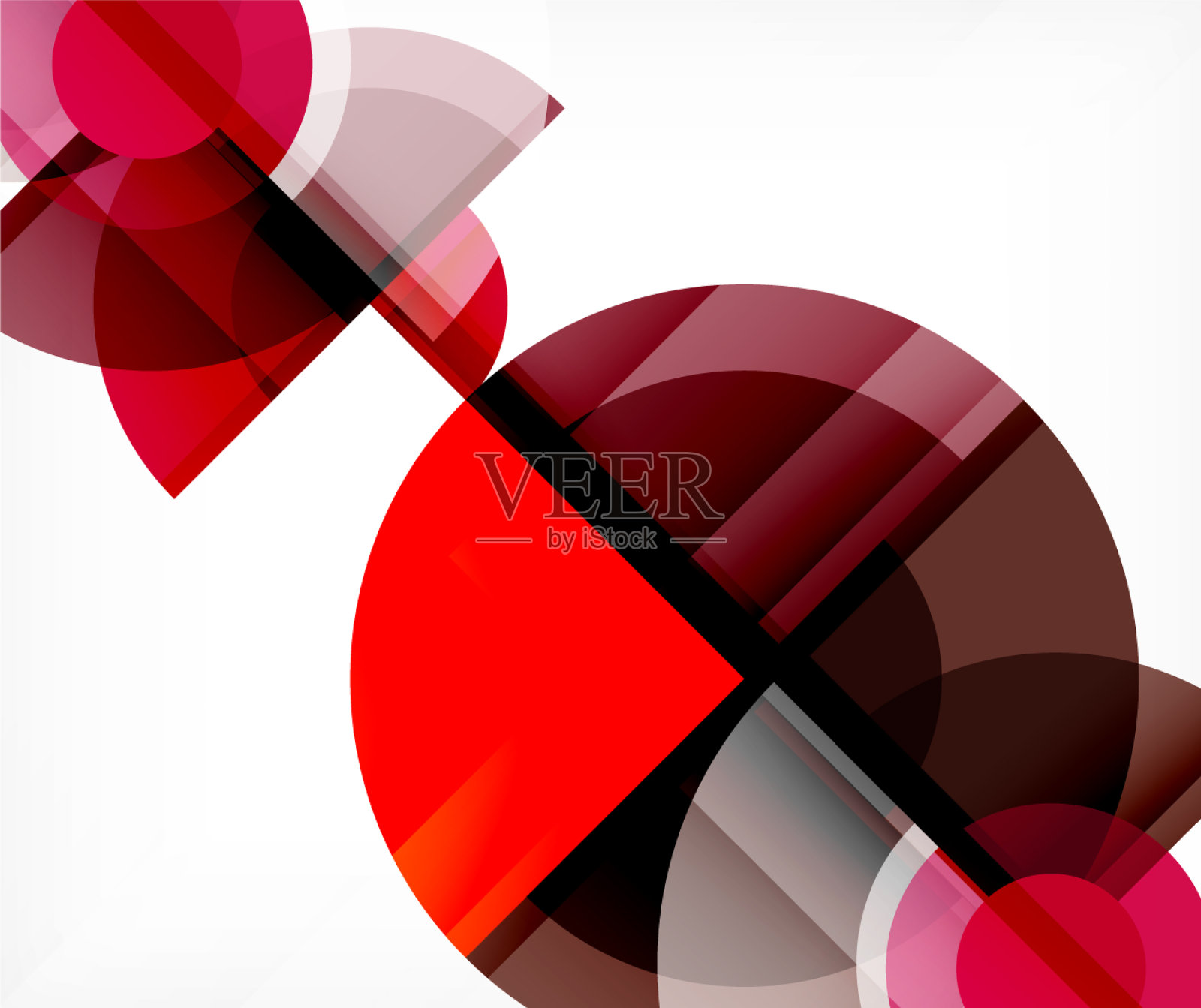 抽象背景圆和三角形设计插画图片素材