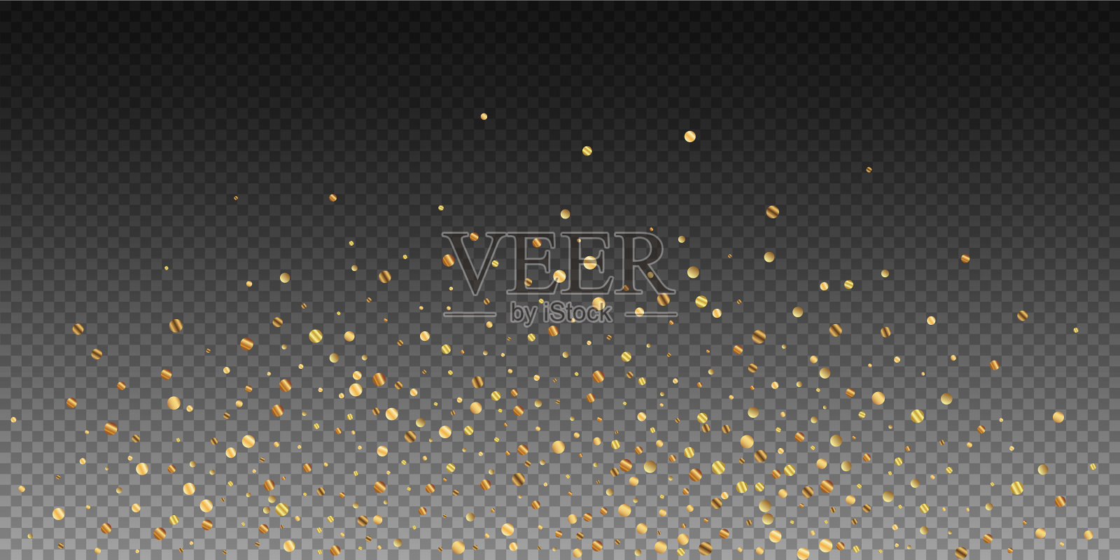 稀稀落落的金色五彩纸屑奢华闪闪发光的五彩纸屑sc插画图片素材