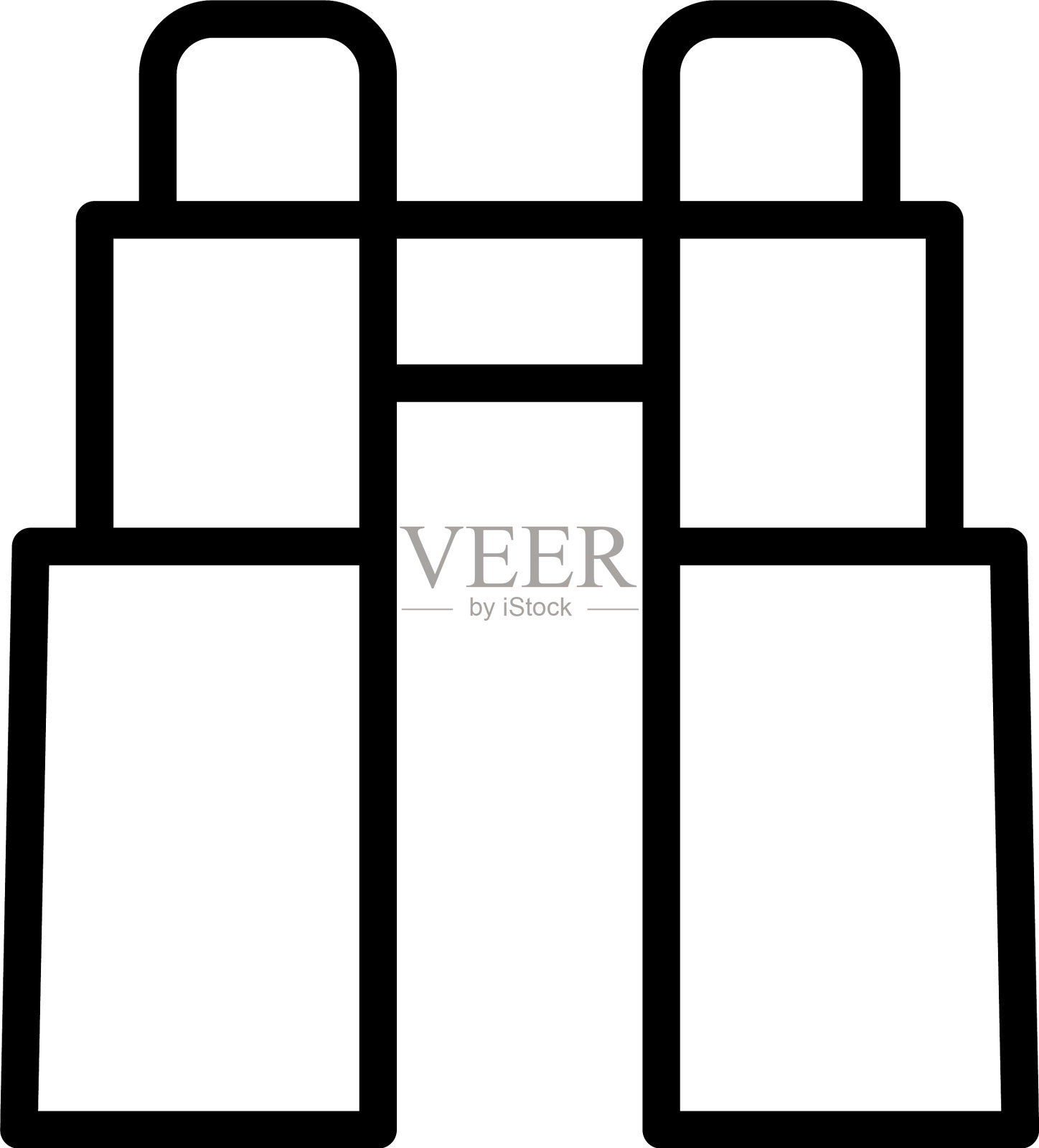 孤立的双目物体轮廓风格图标图标素材