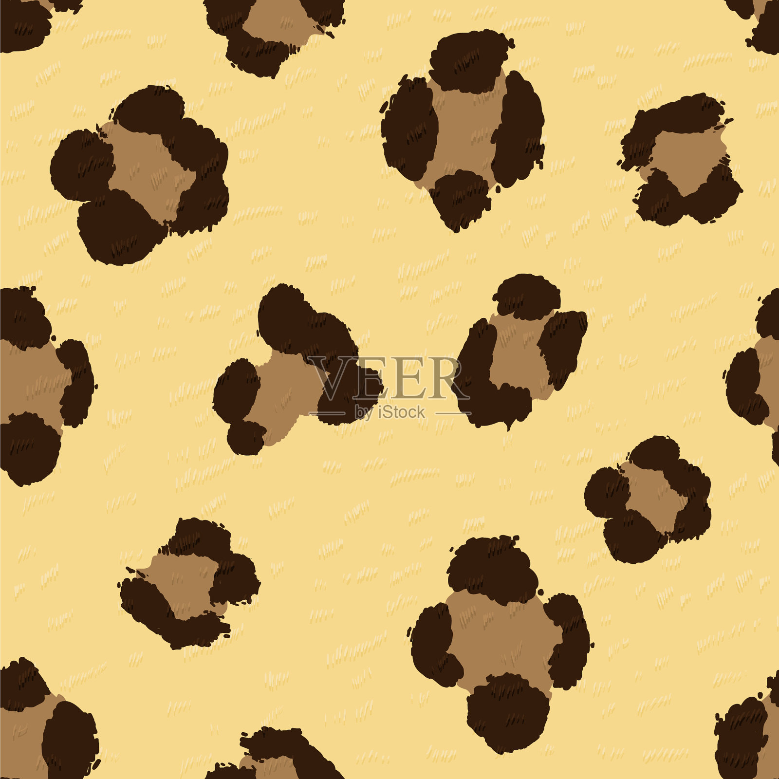 豹皮无缝花纹插画图片素材