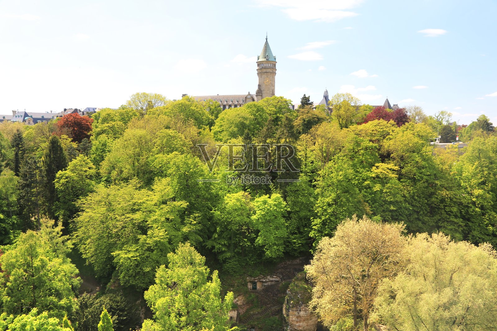 卢森堡市中心的景色照片摄影图片