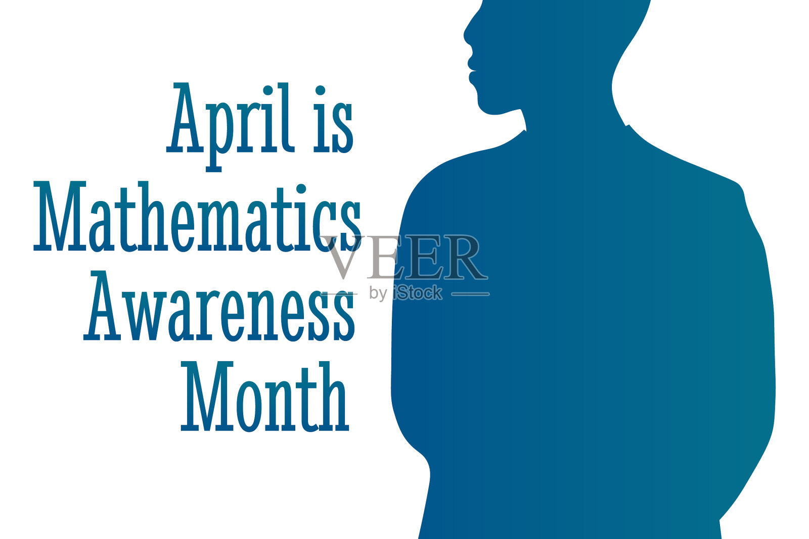 四月是数学和统计意识插画图片素材