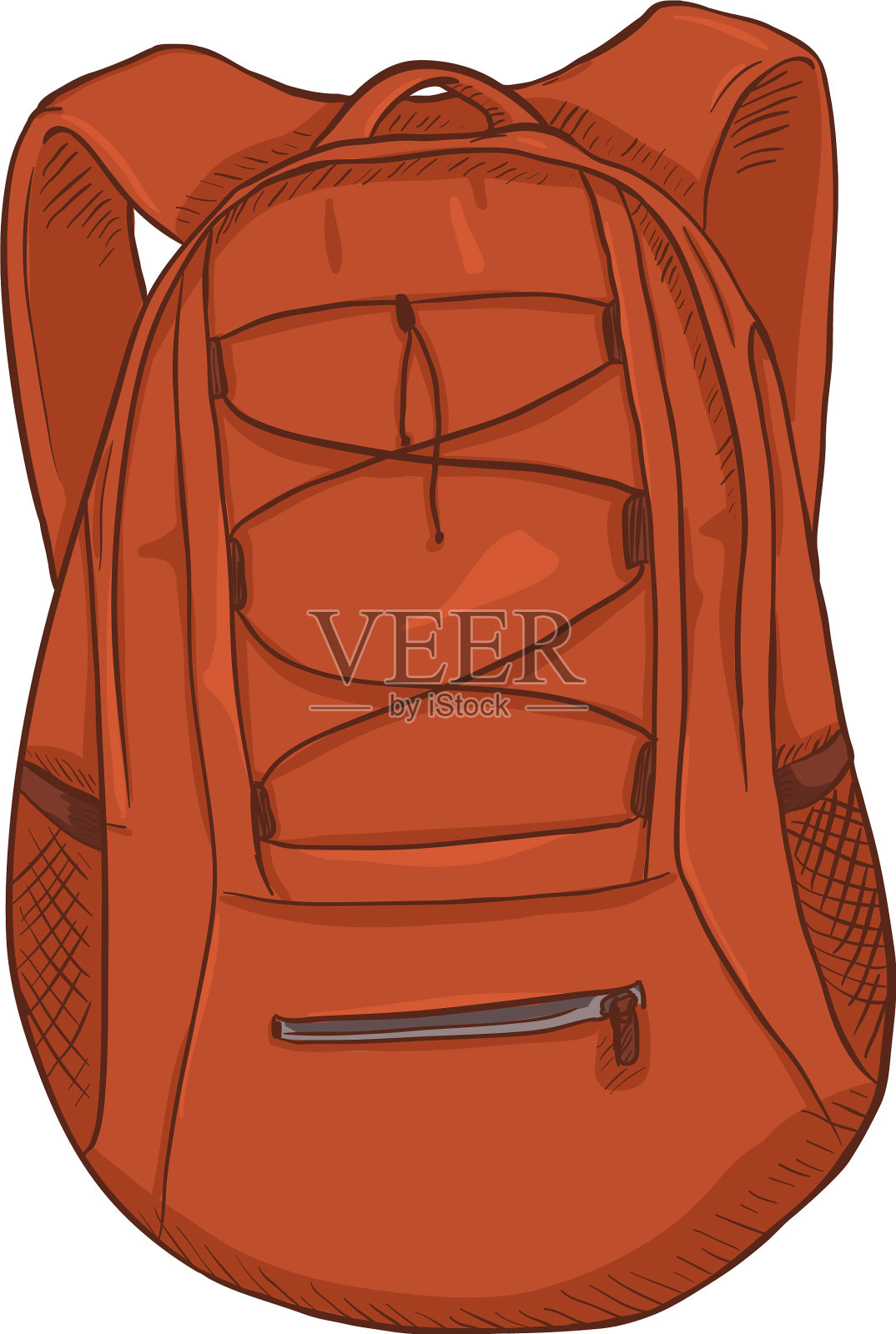 单卡通小运动背包插画图片素材