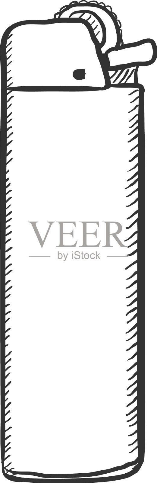 单草图一次性打火机插画图片素材