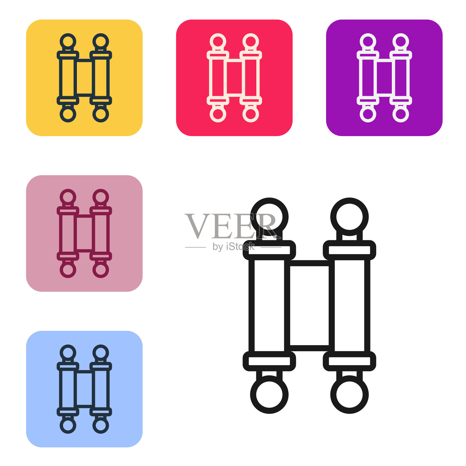 黑线法令纸羊皮纸卷轴图标图标素材