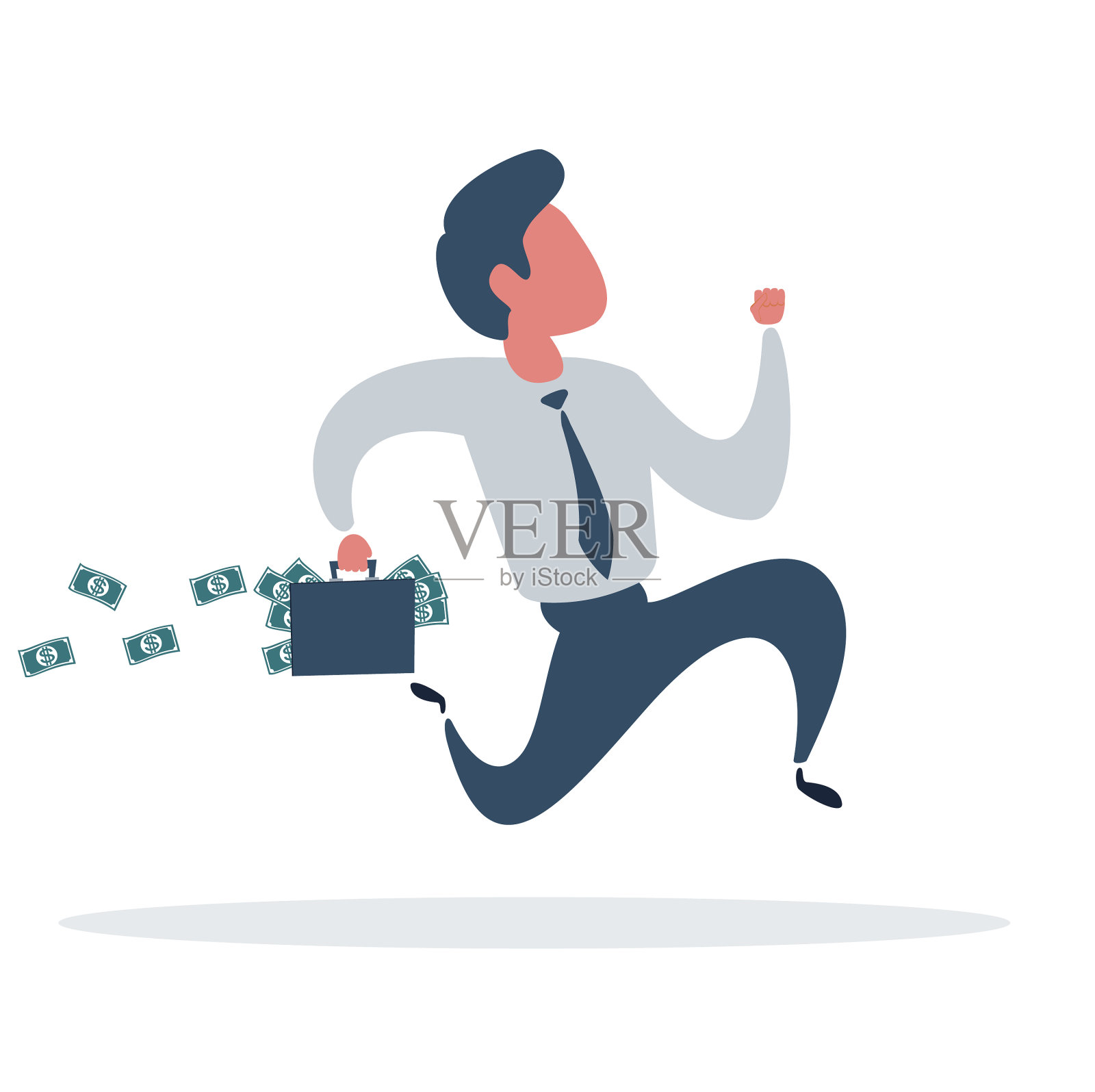 商人是经营企业的理念插画图片素材