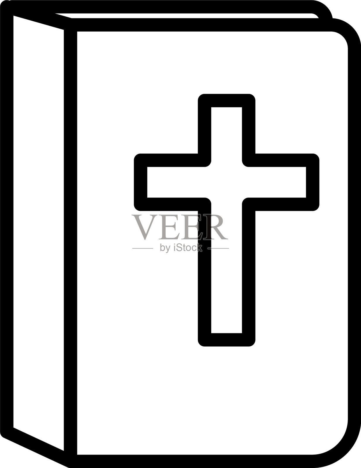 宗教圣经书线样式图标插画图片素材