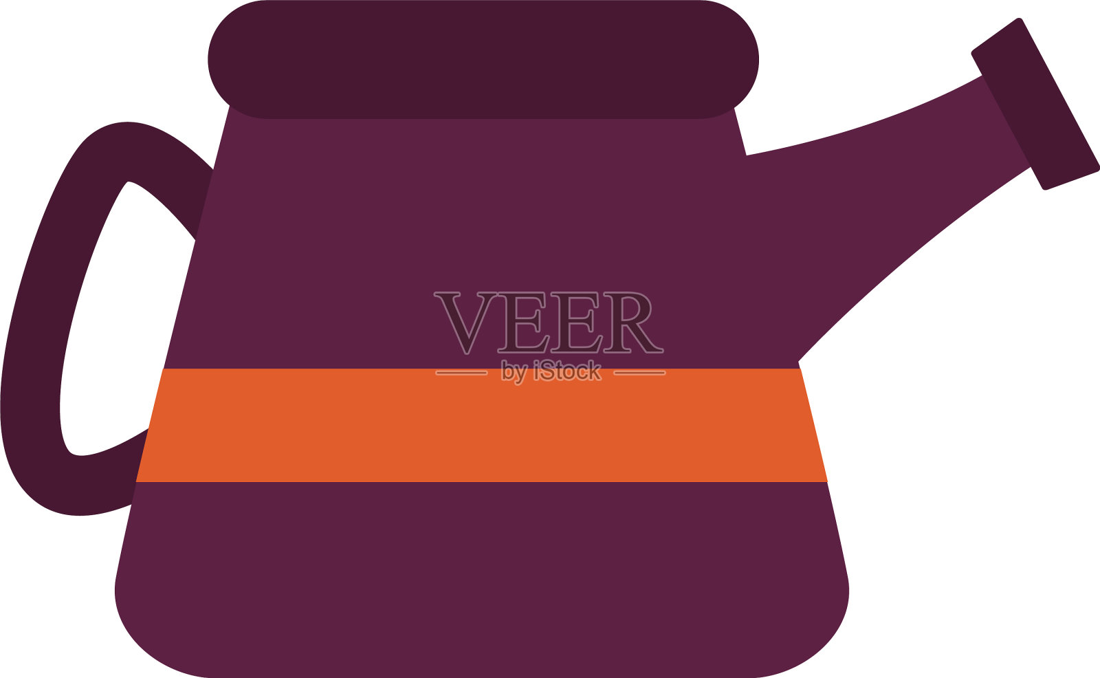 花匠洒水壶扁平化风格设计元素图片