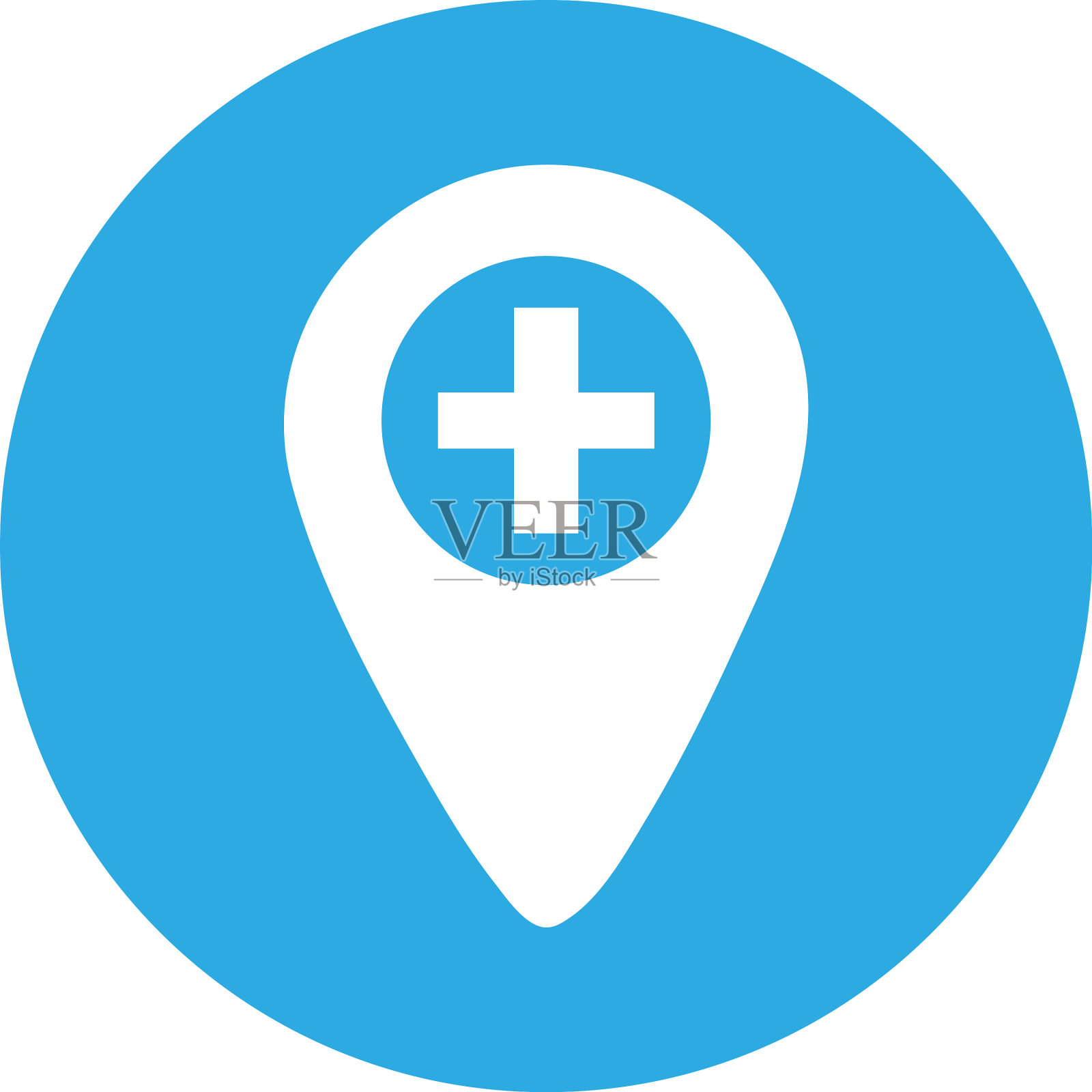 指针放置块和平面样式图标设计元素图片