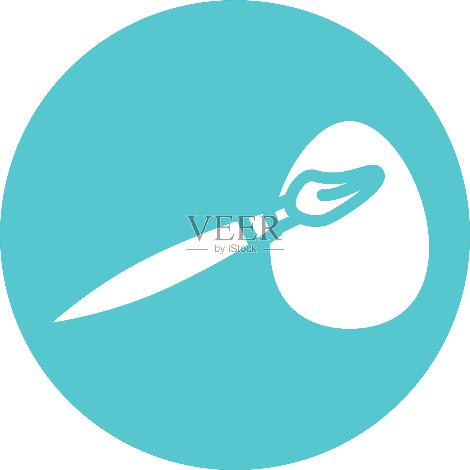 用毛笔画的复活节彩蛋插画图片素材