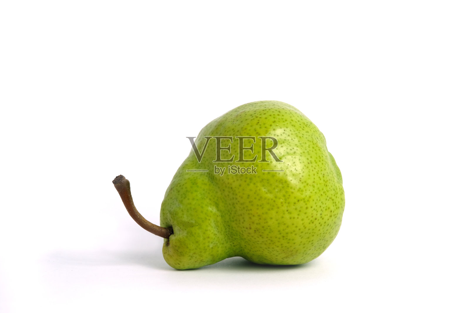 单独的新鲜帕克汉姆梨果实孤立在白色背景上照片摄影图片