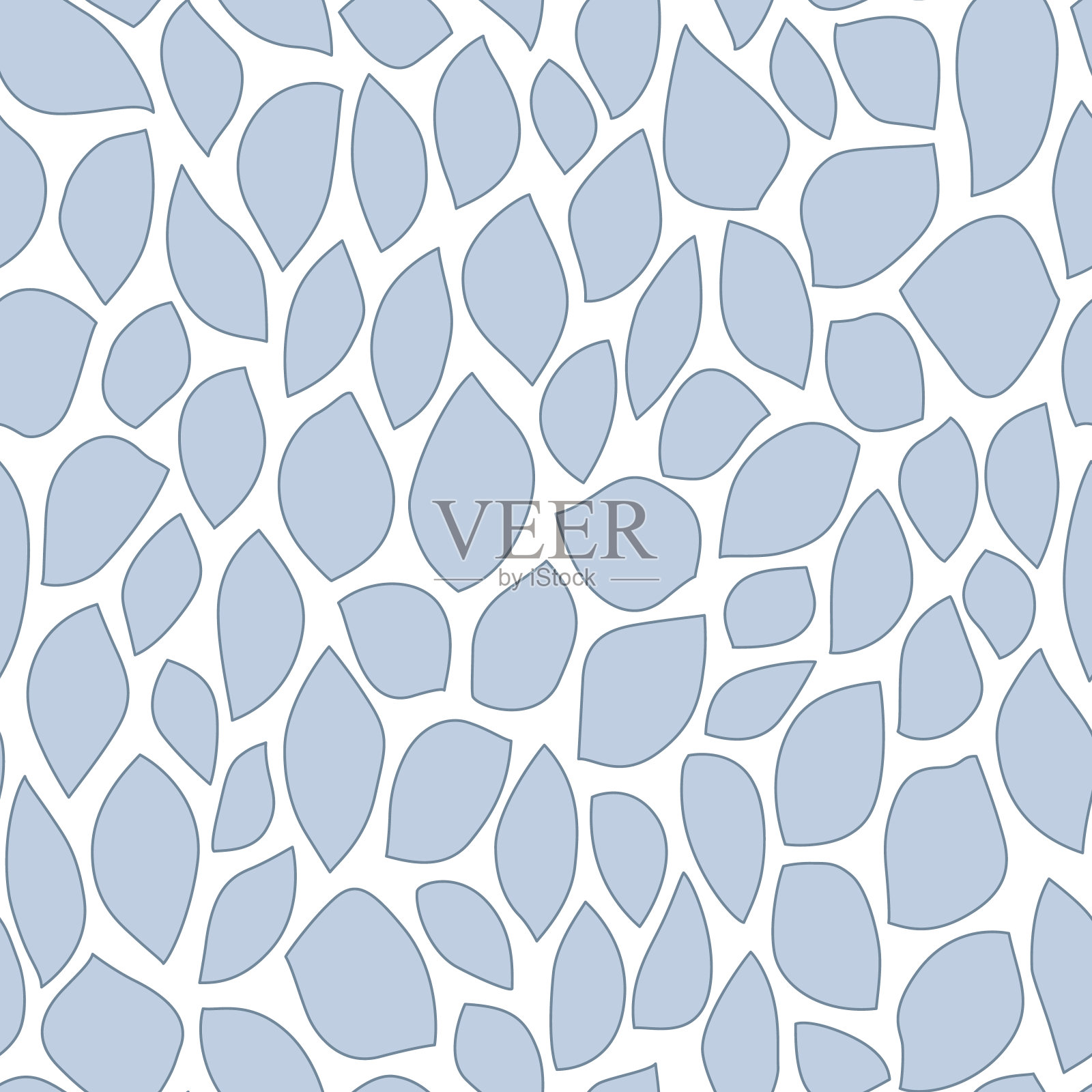 不规则抽象形态的无缝图案插画图片素材