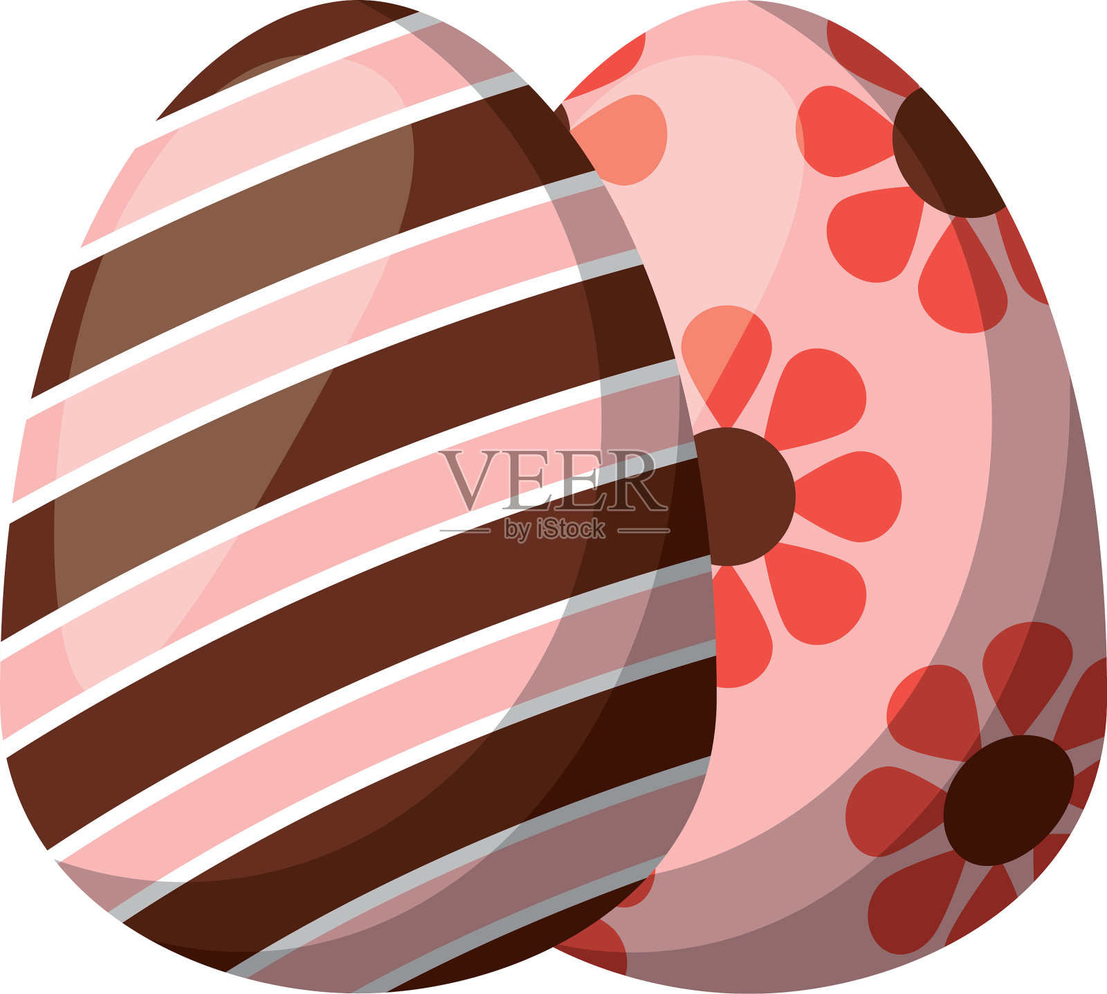 对复活节彩蛋绘制图标插画图片素材