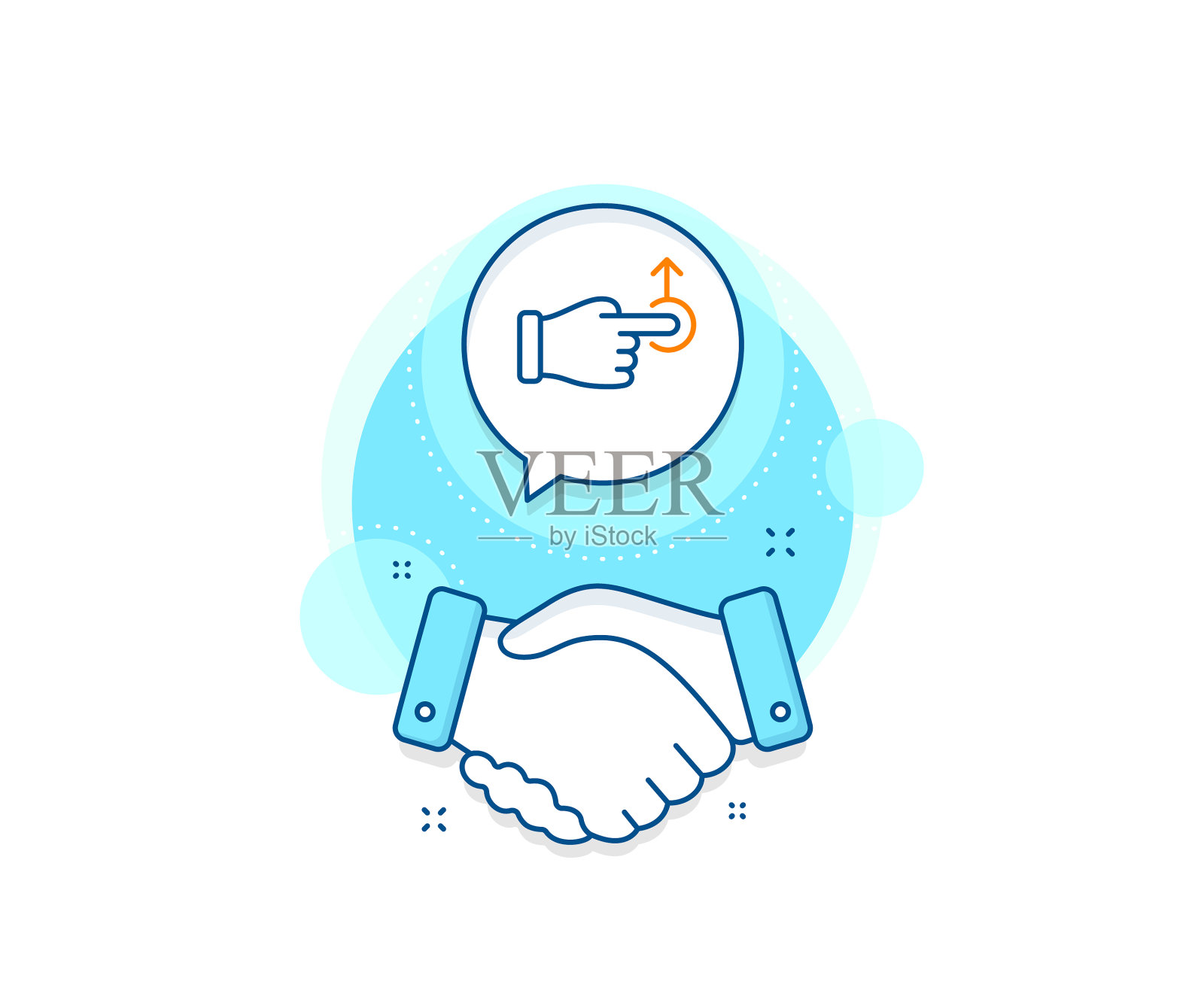 拖放手势、线条图标、滑动箭头符号设计元素图片