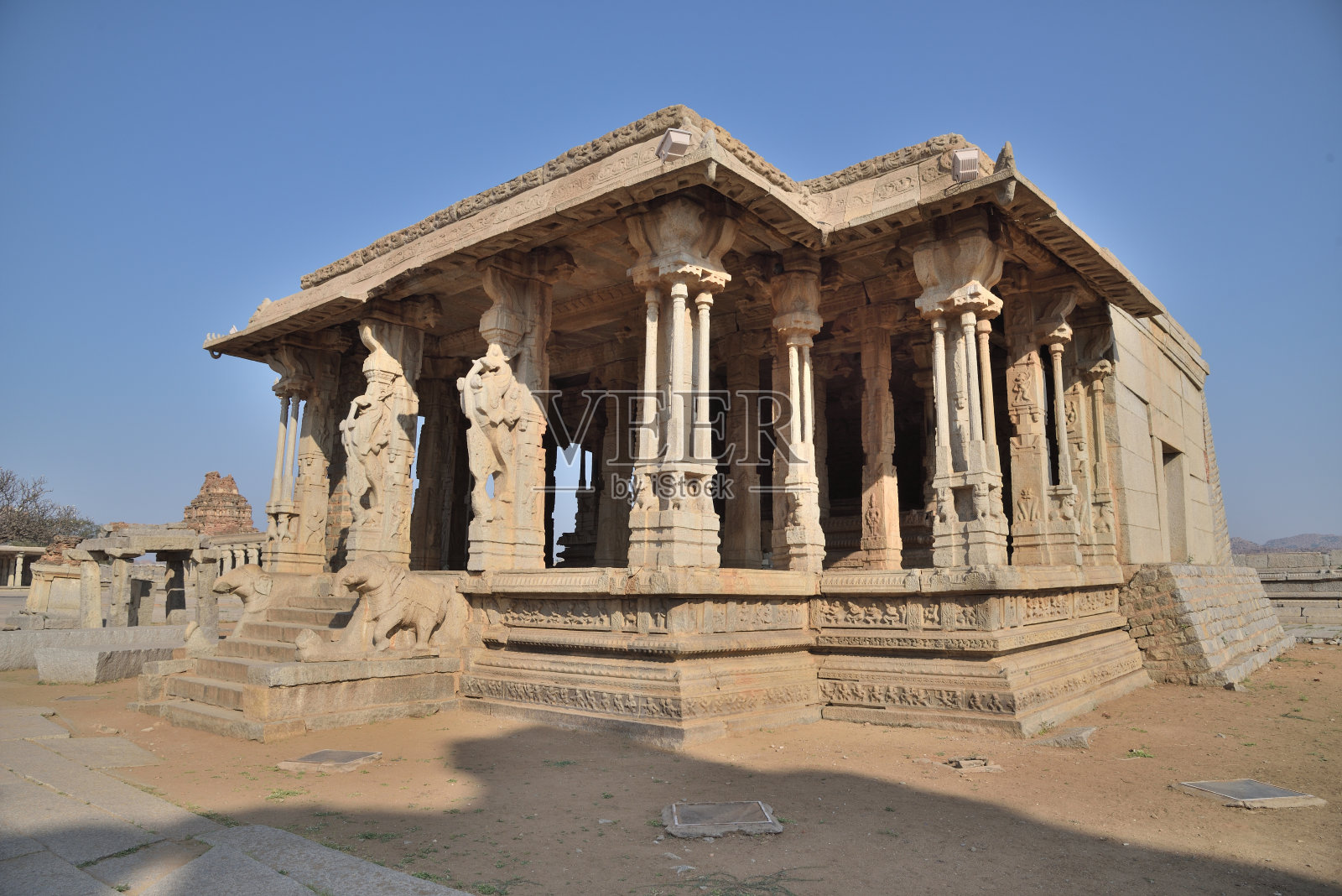 联合国教科文组织世界遗产，维贾伊维塔尔寺。照片摄影图片