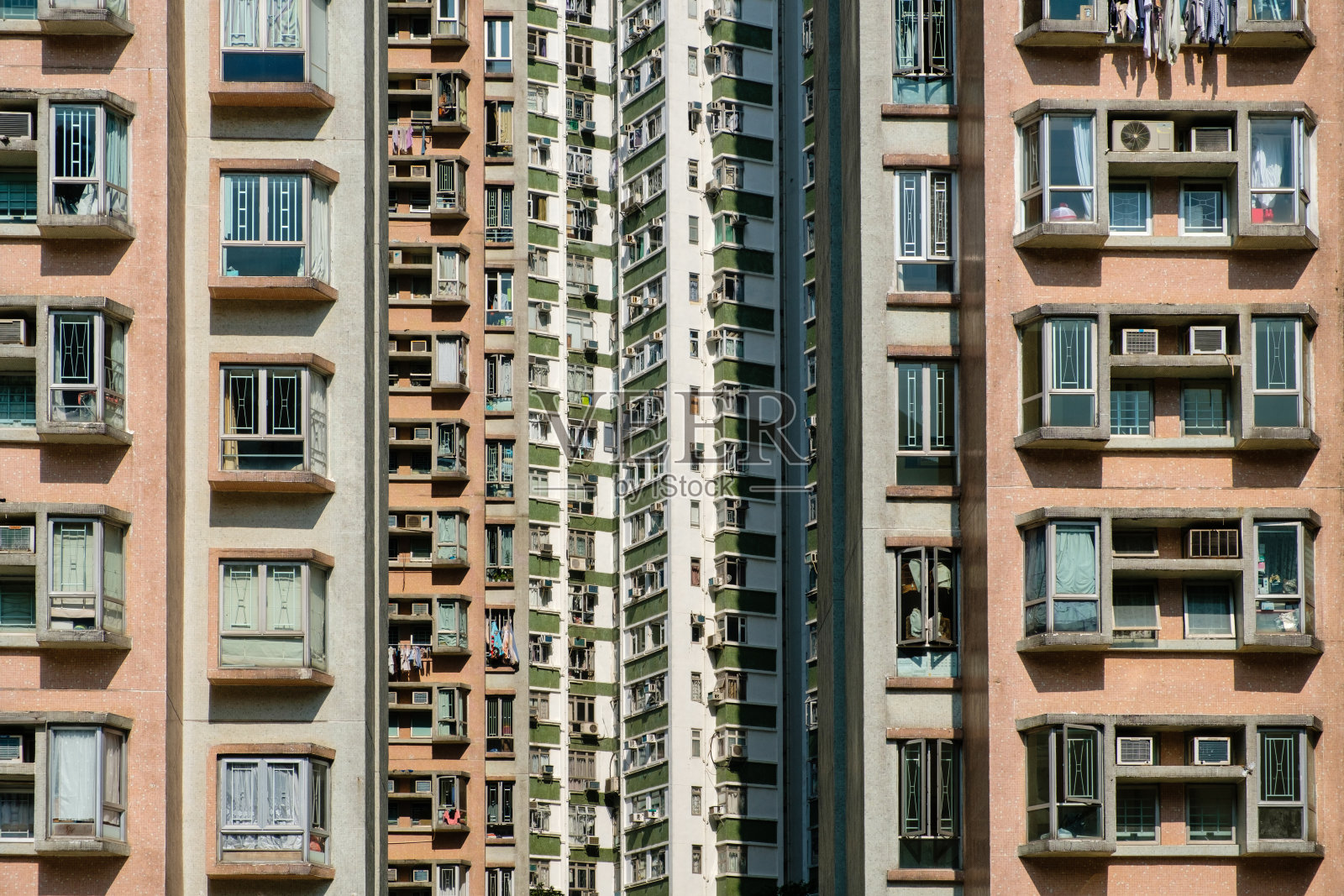 住宅建筑立面，房地产外观，香港照片摄影图片